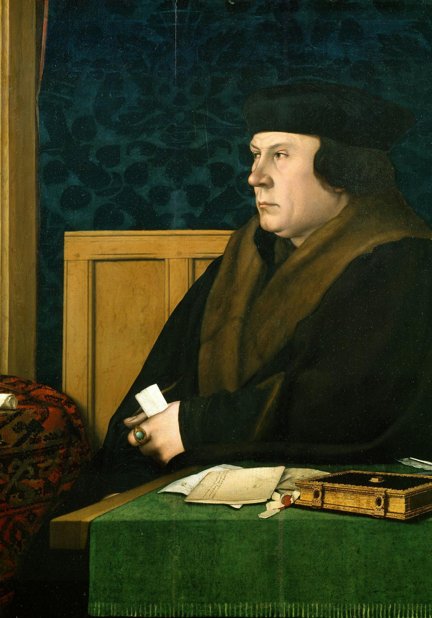 Thomas Cromwell in a portrait by Hans Holbein the Younger, 1583.