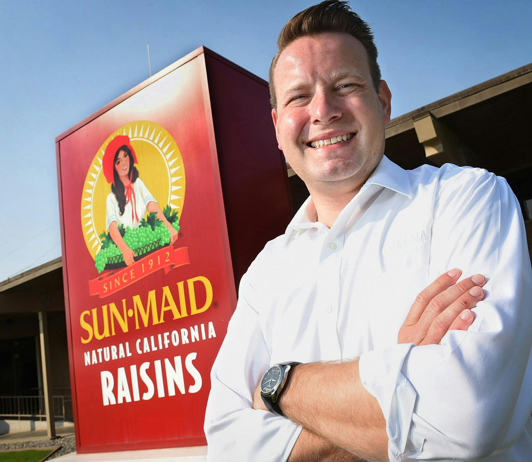 Harry Overly moved from Chicago to become the new CEO and president of Sun-Maid. (John Walker/Fresno Bee/TNS) ORG XMIT: 1238560