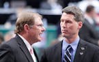 Wild GM Chuck Fletcher, right, with team owner Craig Leipold at the 2011 NHL draft.