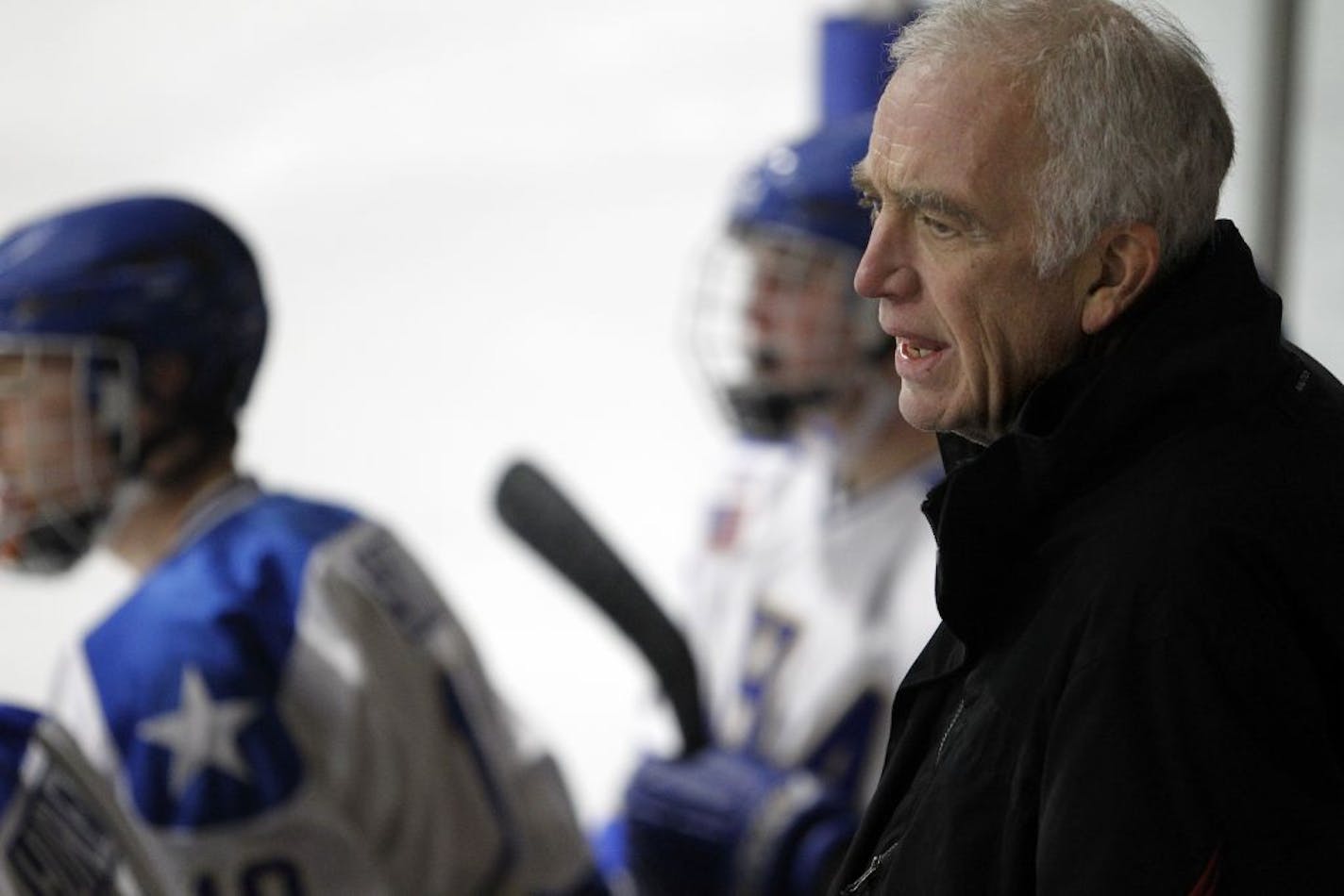 Academy of Holy Angles Boy's Hockey Coach Greg Trebil.