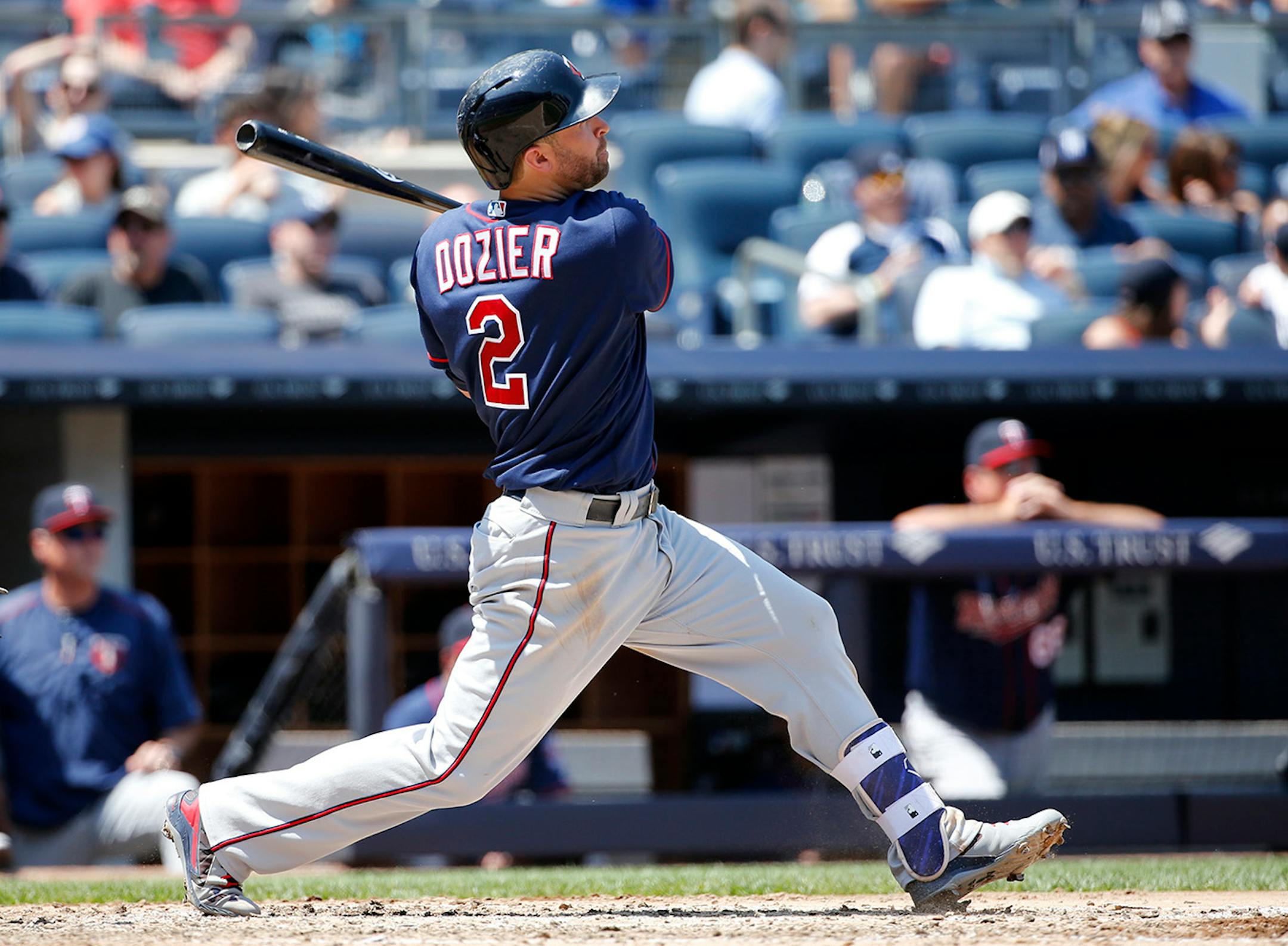 Brian Dozier (2) hit his first home run of spring training on Friday.