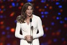 Caitlyn Jenner accepts the Arthur Ashe award for courage at the ESPY Awards at the Microsoft Theater on Wednesday, July 15, 2015, in Los Angeles. (Pho