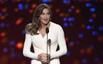 Caitlyn Jenner accepts the Arthur Ashe award for courage at the ESPY Awards at the Microsoft Theater on Wednesday, July 15, 2015, in Los Angeles. (Pho