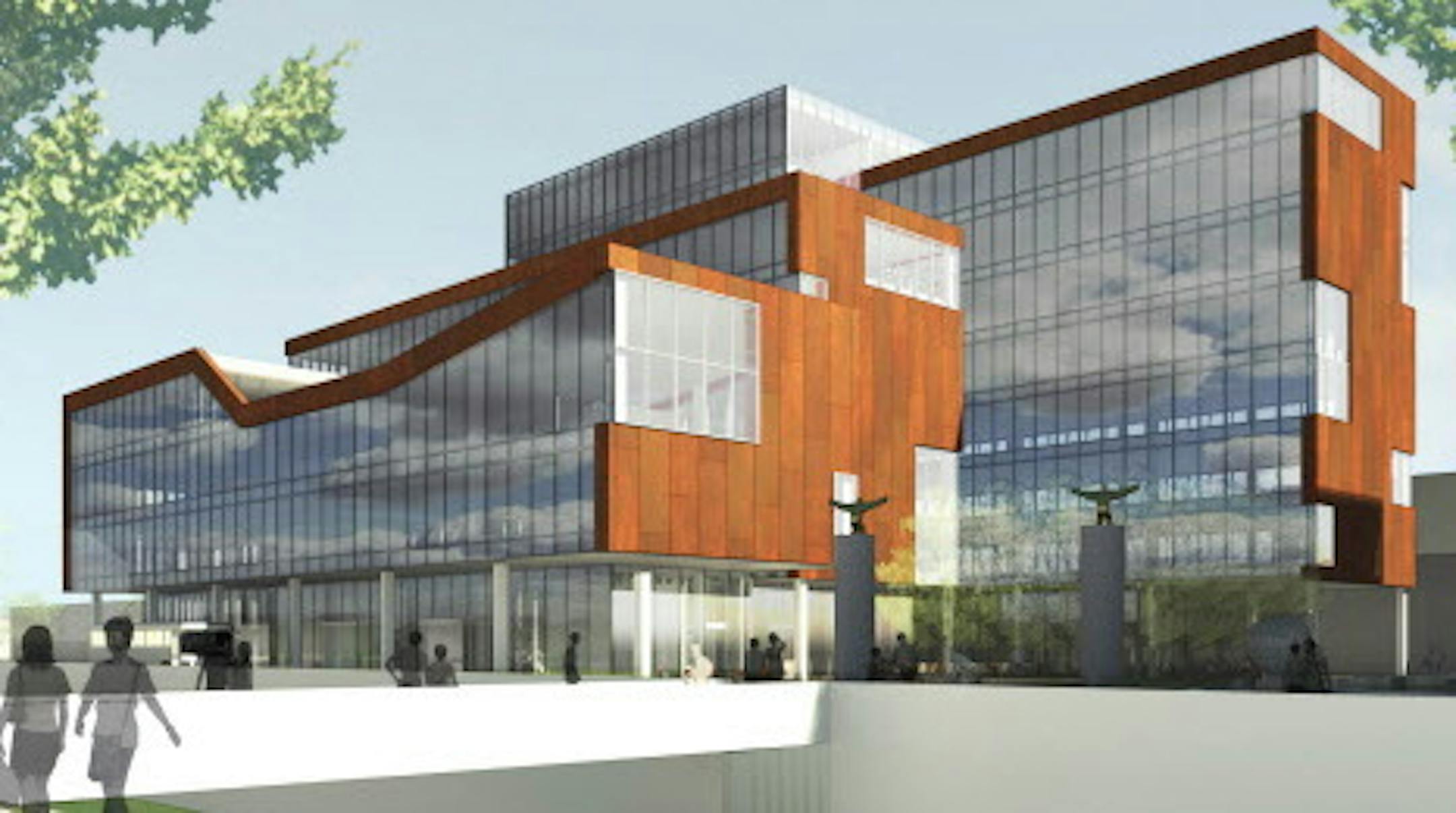 Mozaic East viewed from Girard Ave. South and Midtown greenway. Credit: Perkins + Will