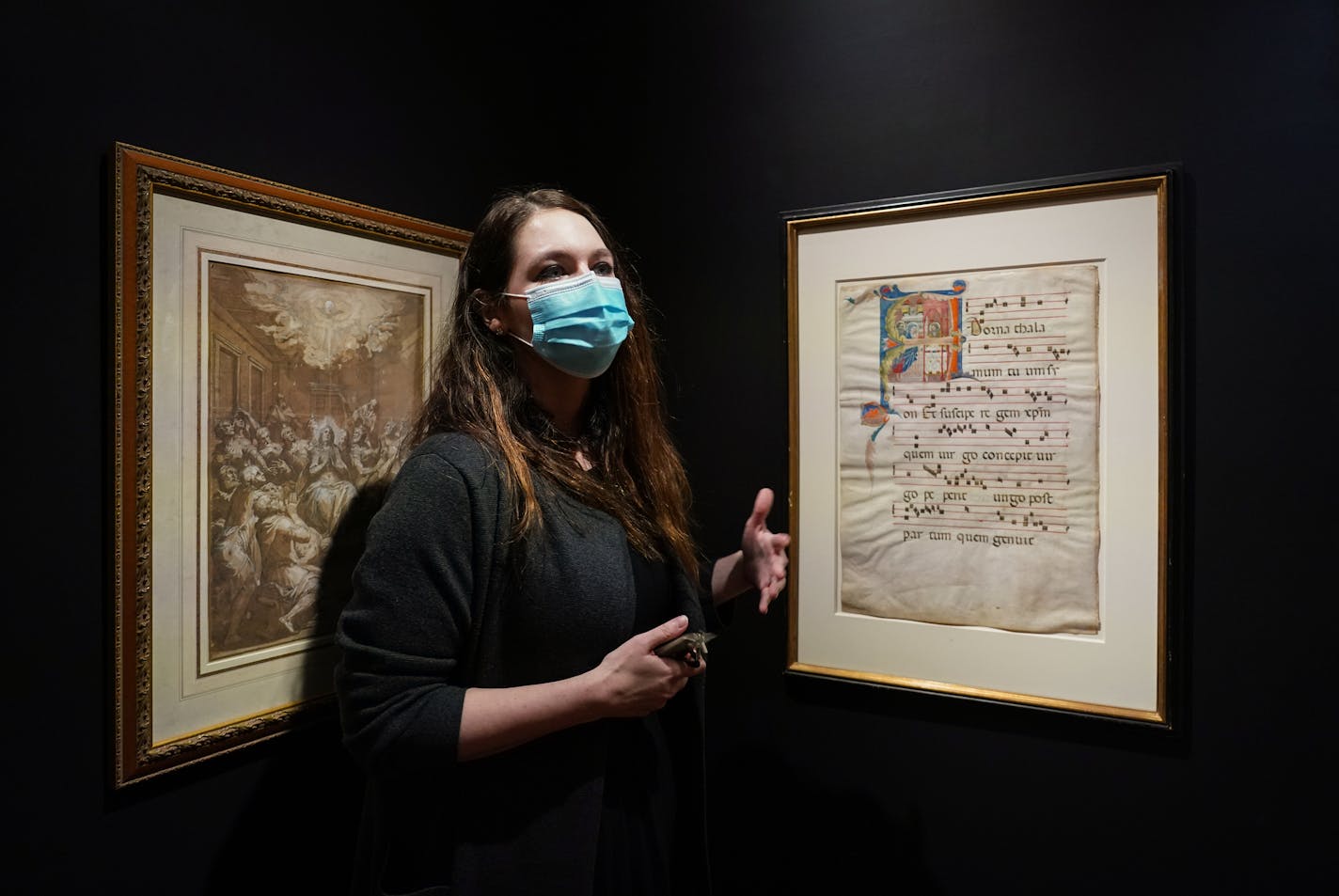 Thrivent art curator Joanna Lindell stood inside a display which is currently closed because of COVID-19. ] Shari L. Gross • shari.gross@startribune.com Thrivent unveiled its new $125 million headquarters building in downtown Minneapolis.