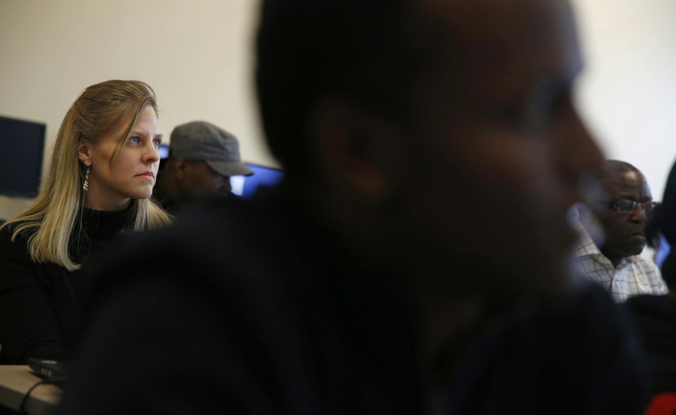 In a Oracle data management software class at Metropolitan State University, an auditor for the state, Christina Wood is getting a graduate degree in management information systems because it might lead to a more dynamic, interesting career.]rtsong-taatarii@startribune.com