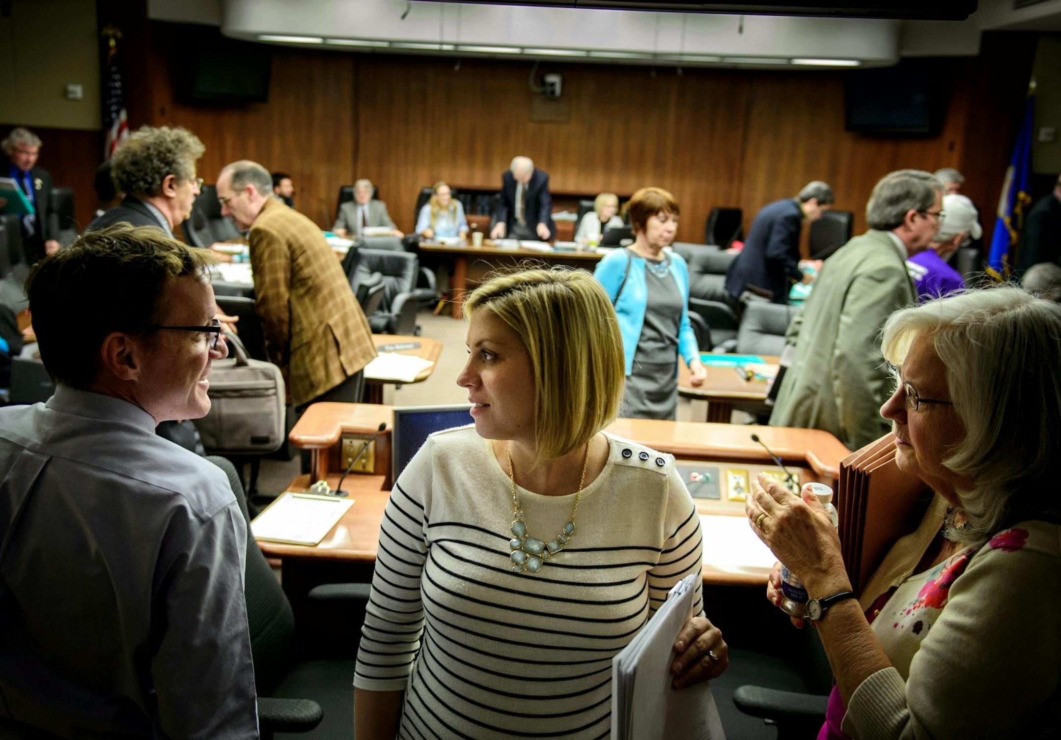 Author of the House medical marijuana bill Rep. Carly Melin looked relieved after her bill passed its final committee vote in thre House Ways and Means Committee setting it up for a floor debate by the end of the week. The Senate is expected to vote on it today.
