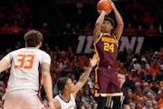 Minnesota's Cam Christie (24) is one of many key players who could take the Gophers higher next year.