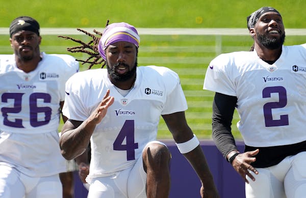 With Kene Nwangwu (26), Dalvin Cook (4) and Alexander Mattison (2), the Vikings’ deepest position is running back.