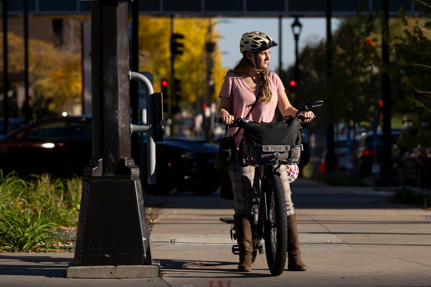 Maja Smedberg, a behavioral health clinician, hopes her bike riding and exercise, along with her portion control at mealtime, will help her maintain h