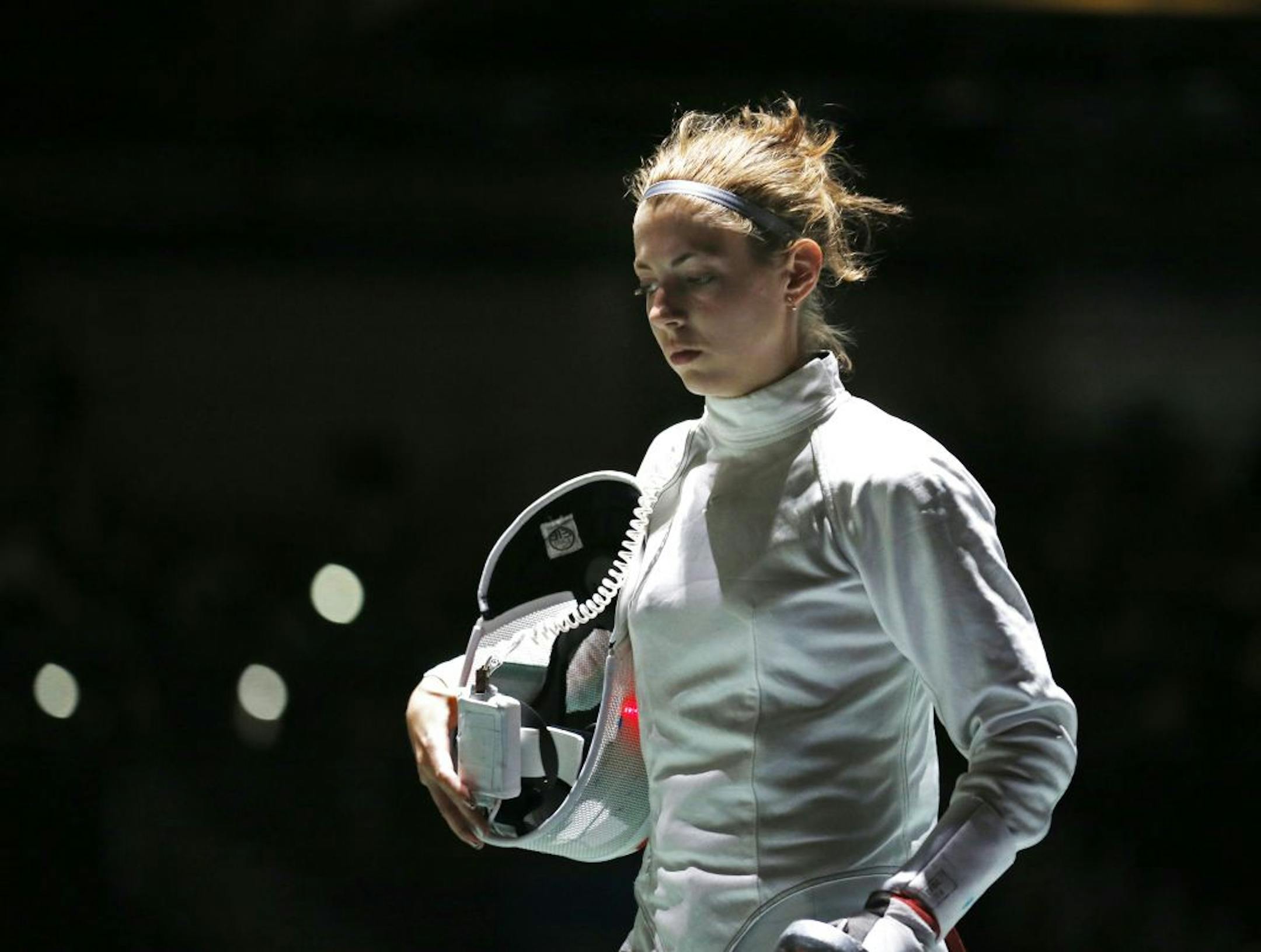 Susie Scanlan of St. Paul was defeated by Ukraine's Olena Krybytska, ousting her from the women's individual epee. She still will compete in the team event.