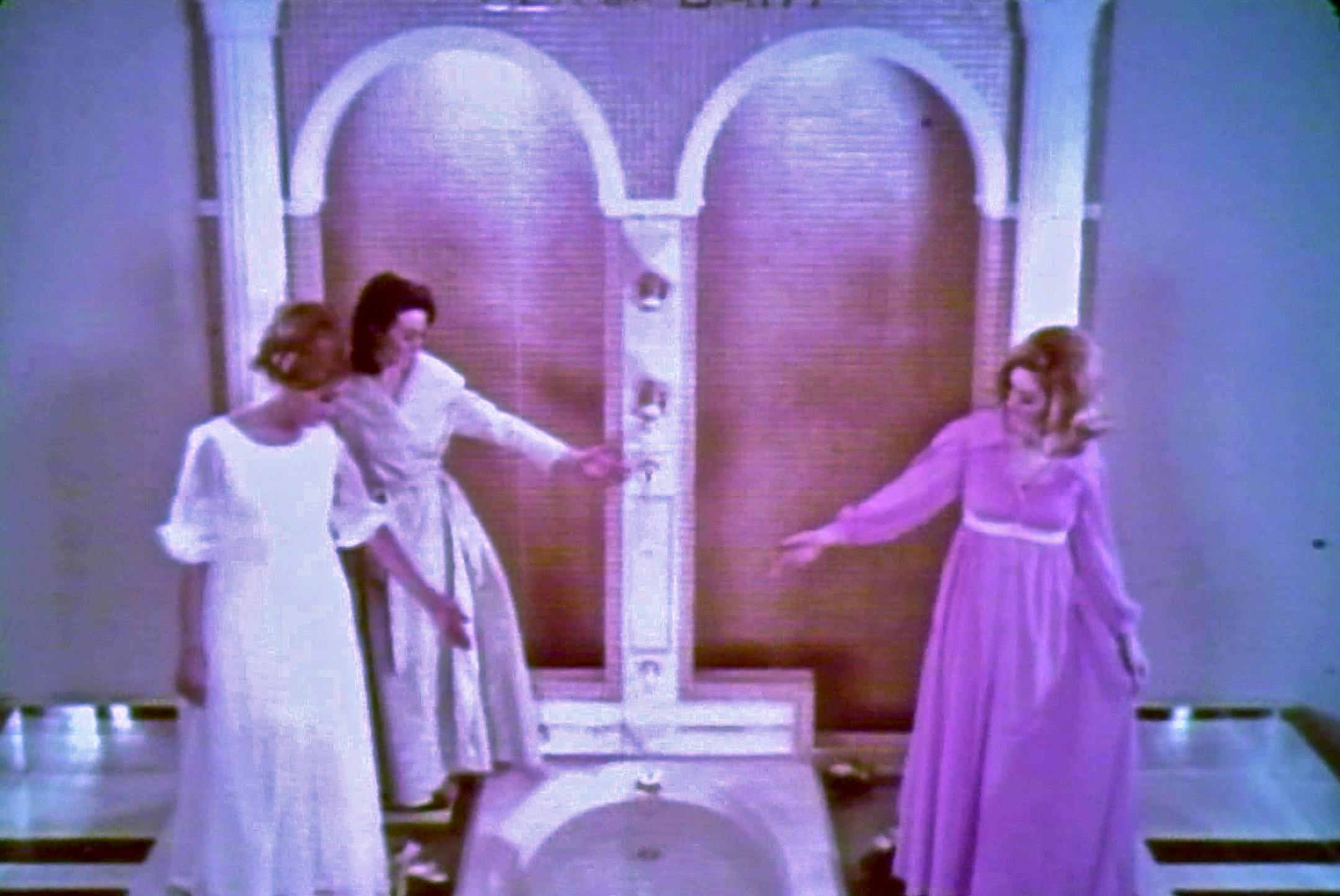 Still from &#x201c;The Bathrooms Are Coming,&#x201d; the 1969 American Standard musical for plumbing fixture distributors. From Steve Young&#x2019;s gala revue of Corporate Musicals.