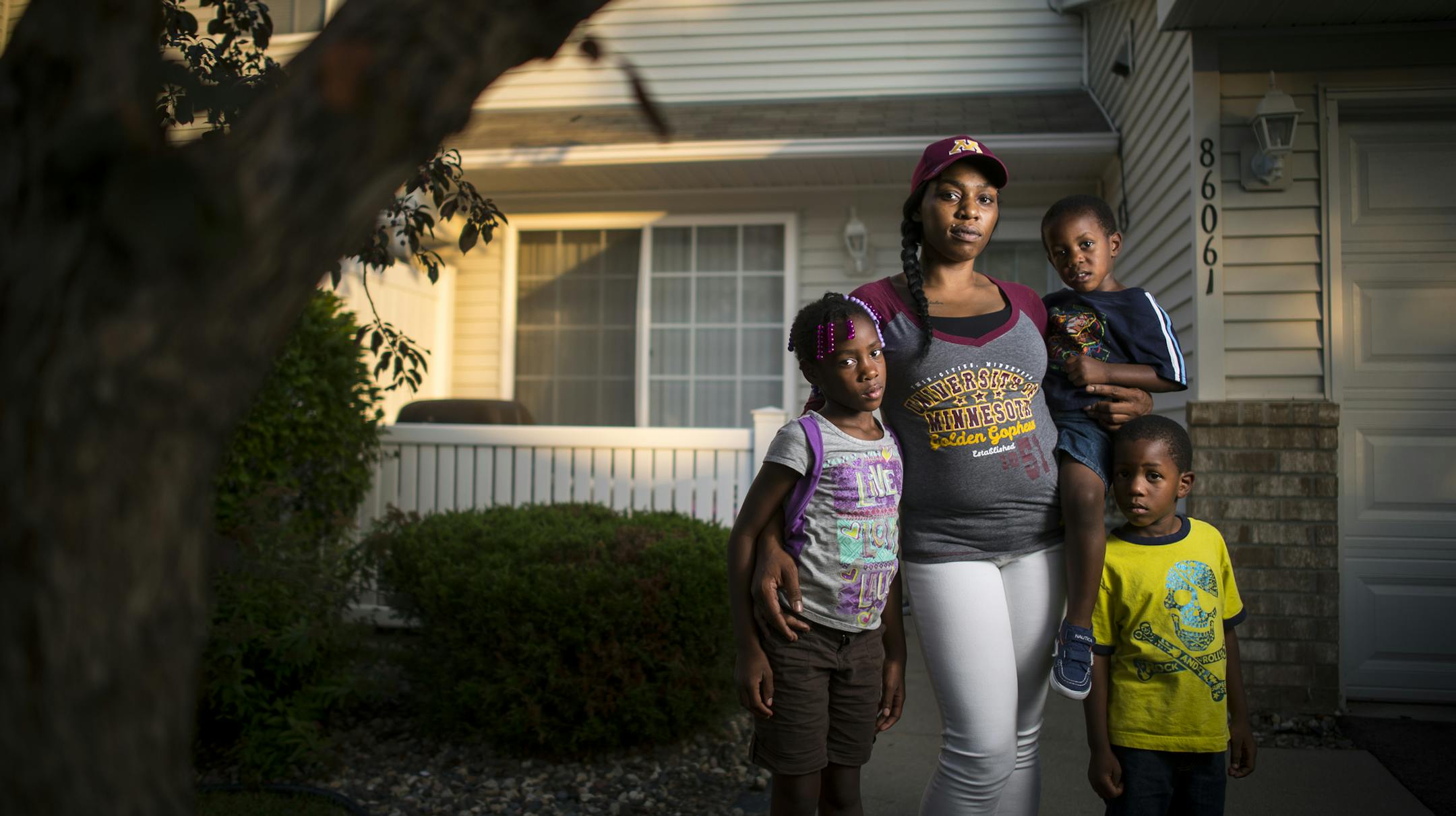 Marquette Ford, the mother of Nelson Kargbo's three children, was photographed with their kids, Trinity Kargbo, 6, Cay'vion Kargbo, 4, and Ka'marion Ford, 3, outside her Woodbury home Friday afternoon. ] Aaron Lavinsky • aaron.lavinsky@startribune.com A man from Sierra Leone has been jailed for nearly two years for deportation because of misdemeanor convictions from nearly a decade ago, even though he suffered from schizophrenia and was suicidal, and a federal immigration judge ruled a we