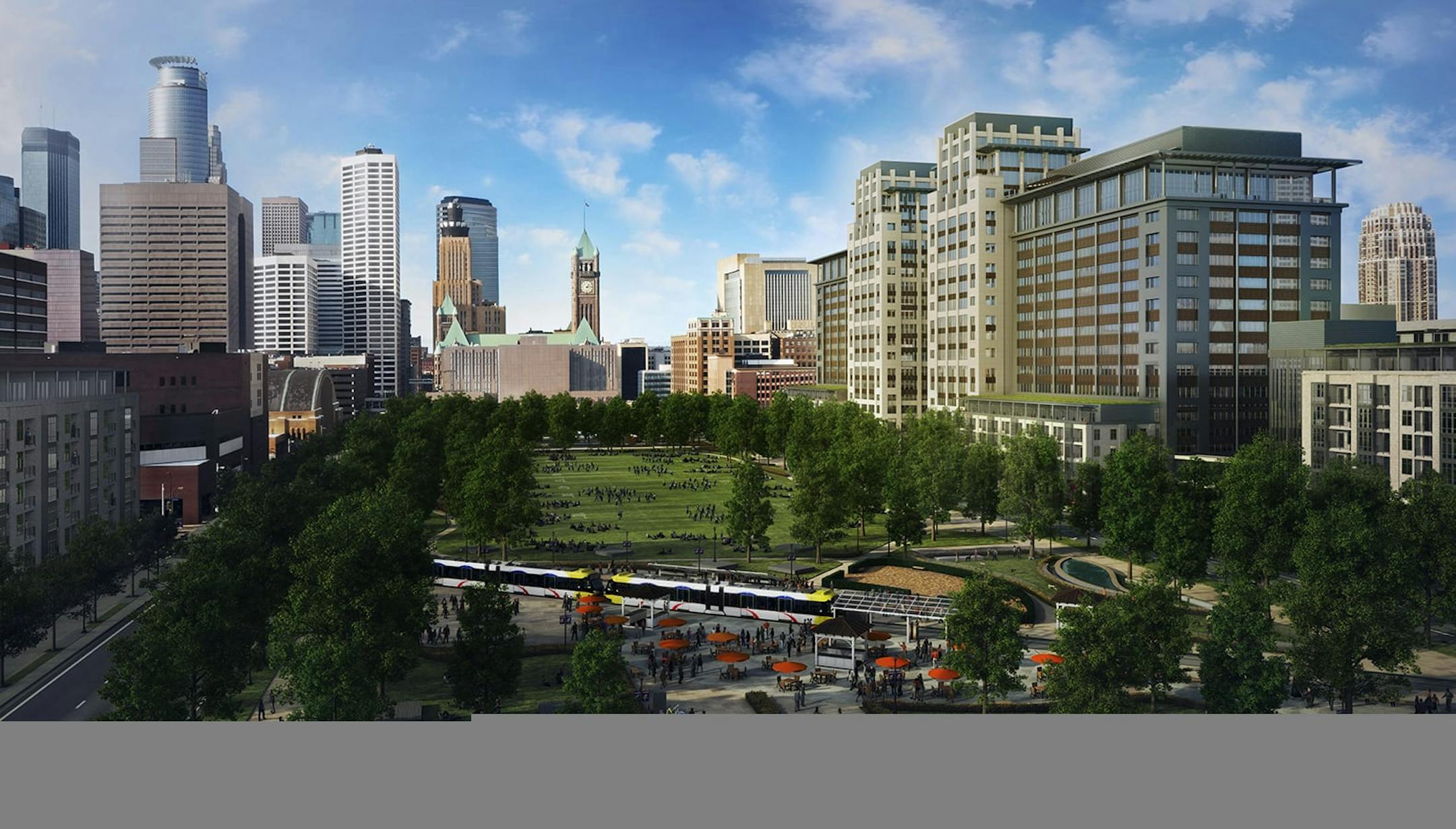 Provided by Ryan Companies The Yard: a new park in the heart of the emerging Stadium area on the two blocks between Park and 5th Avenues South and 4th and 5th Streets South. Available year-round for game-day activities, daily use by office workers, neighborhood sports and gatherings, and special events of all kinds. Major public amenity that will spur further private development in the stadium area.