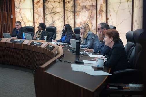 The Hennepin County Board listens to residents during an October 2023 meeting.