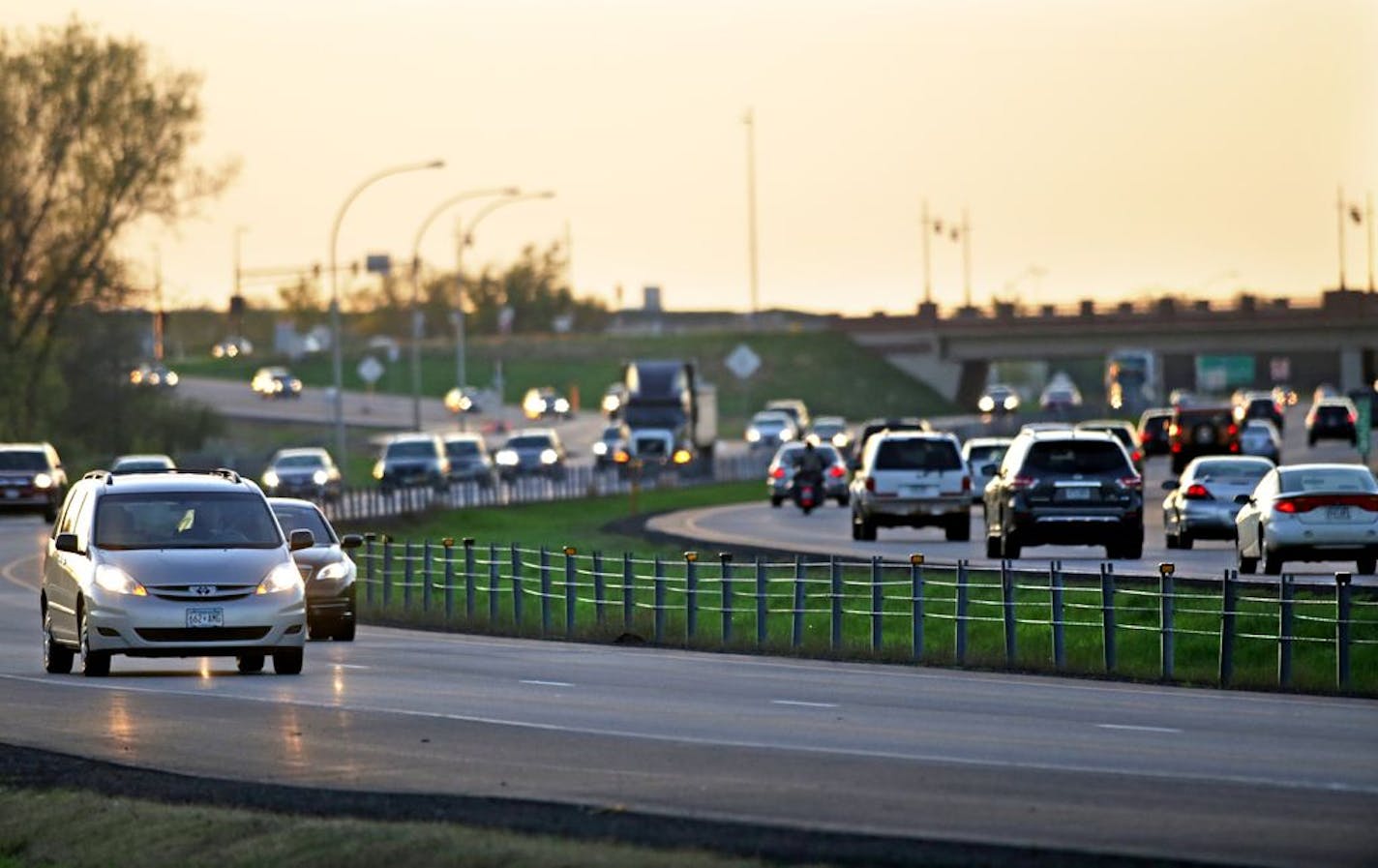 Traffic along Hwy. 10 just south of Main St. in Coon Rapids.