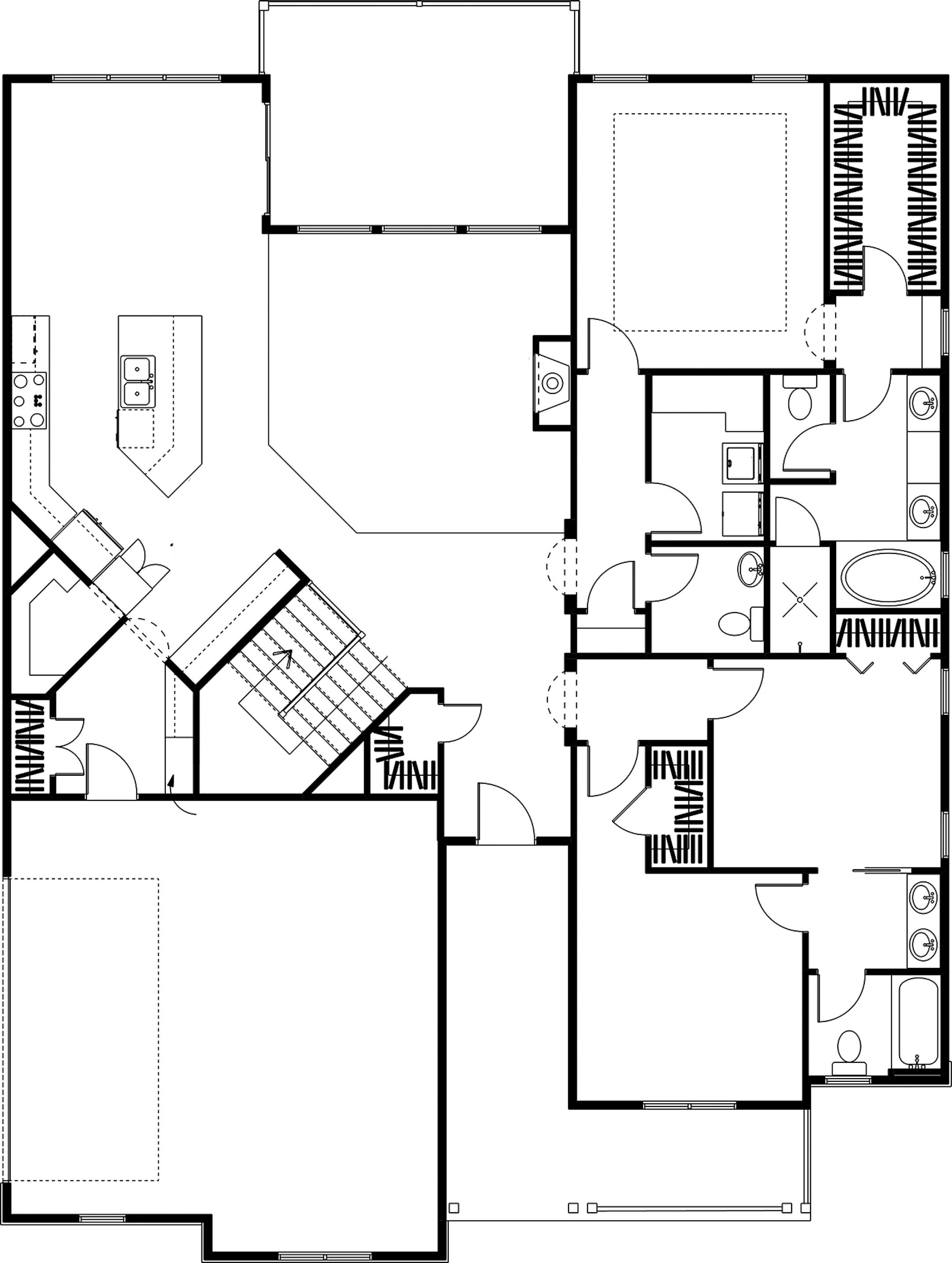 Home plan: Fresh farmhouse one-level living