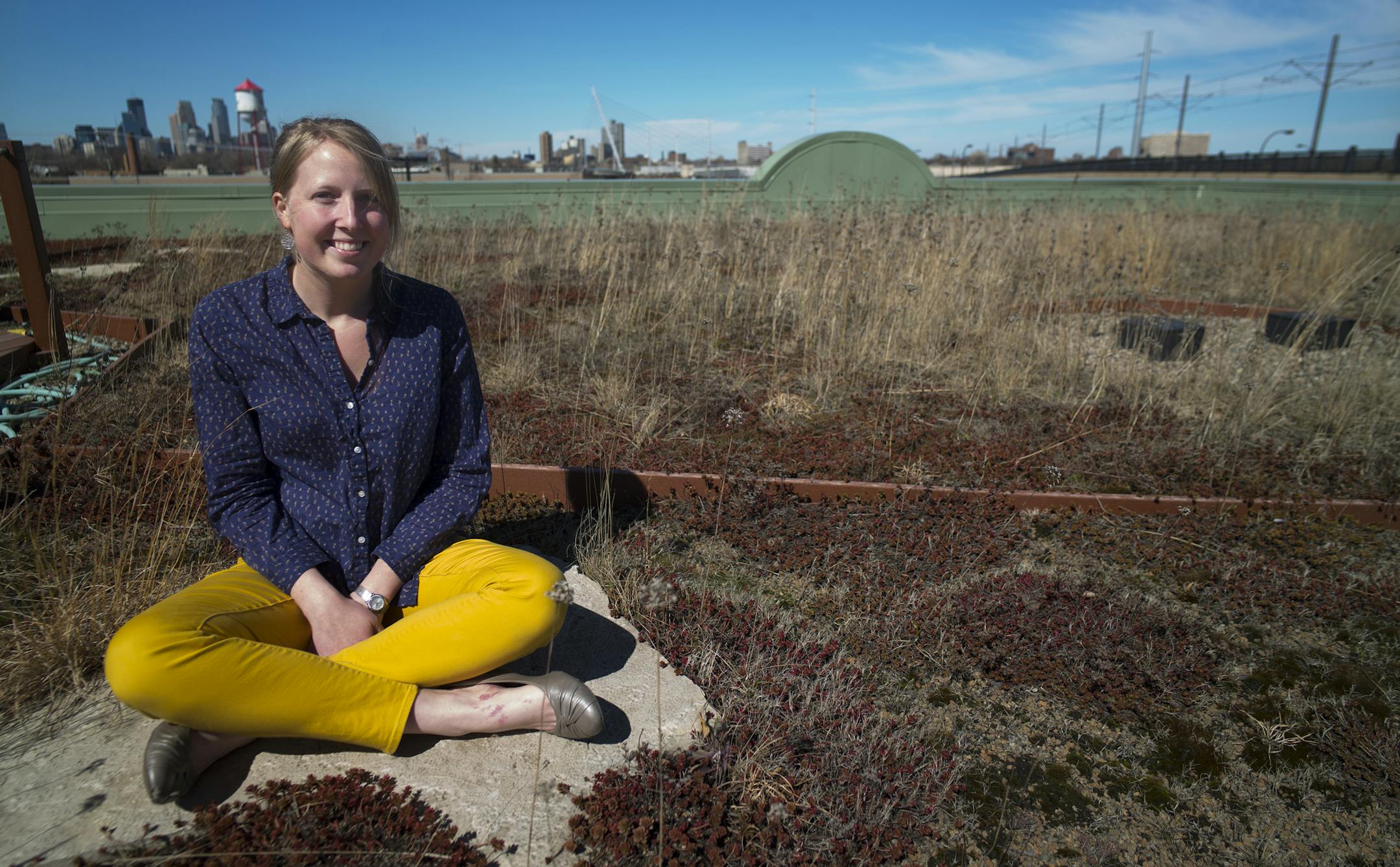 The Greenway Building has organic recycling, a green roof, and solar panels.Megan Van Loh is a Programs and Administrative Coordinator at the Will Steger Foundation housed in the building.]Richard Tsong-Taatarii/rtsong-taatarii@startribune.com