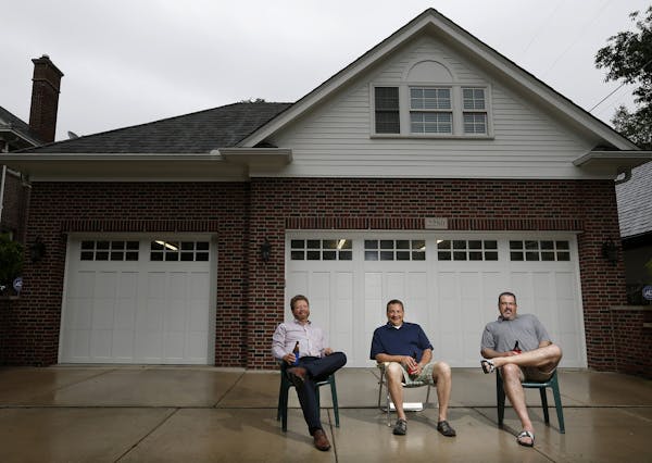 William Clabots, John Francis and Michael Traynor photographed in front of Francis' garage in St. Paul. ] CARLOS GONZALEZ cgonzalez@startribune.com - 