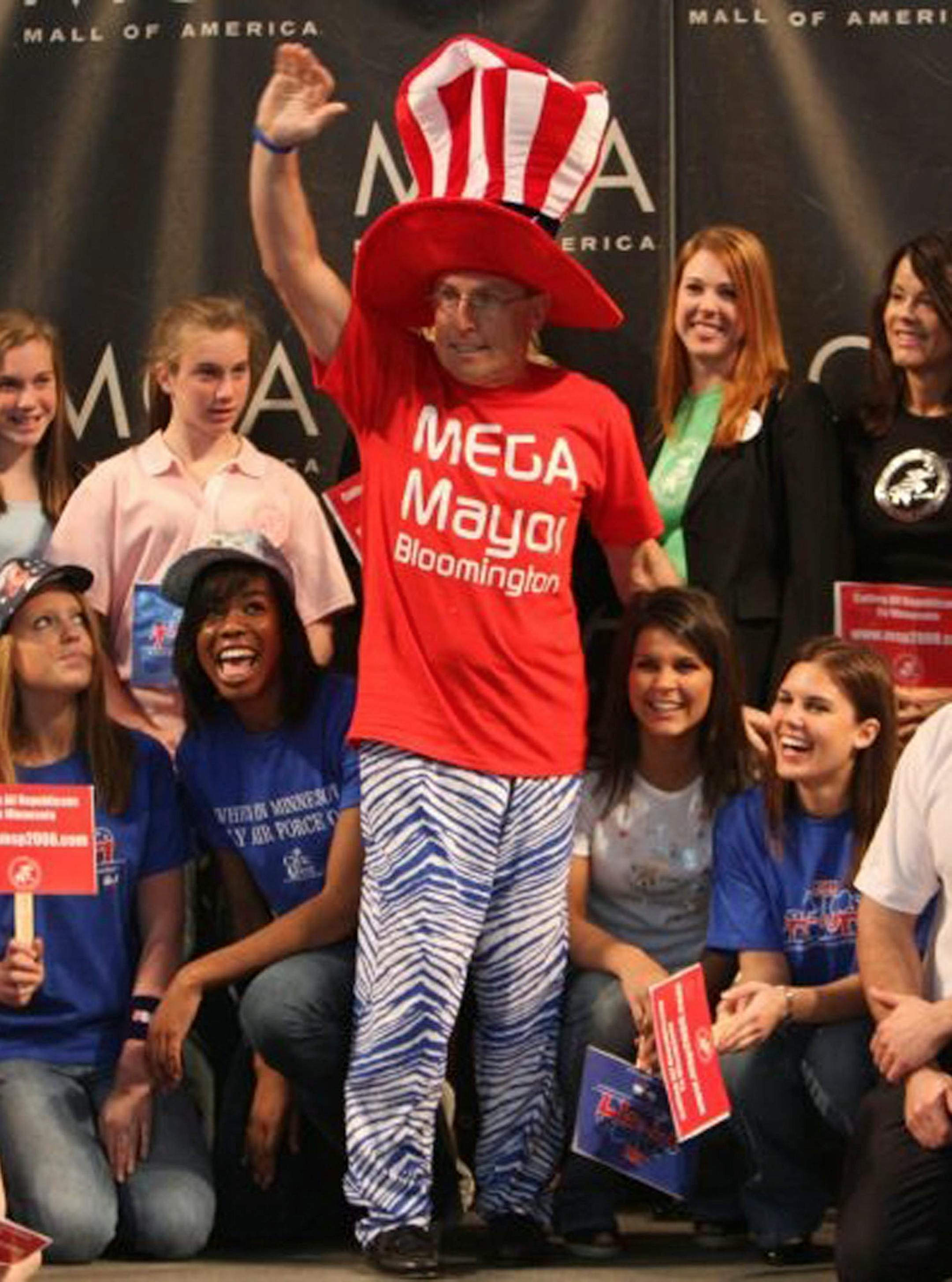 Bloomington Mayor Gene Winstead, modeling his Zubaz at a Mall of America fashion show recently.