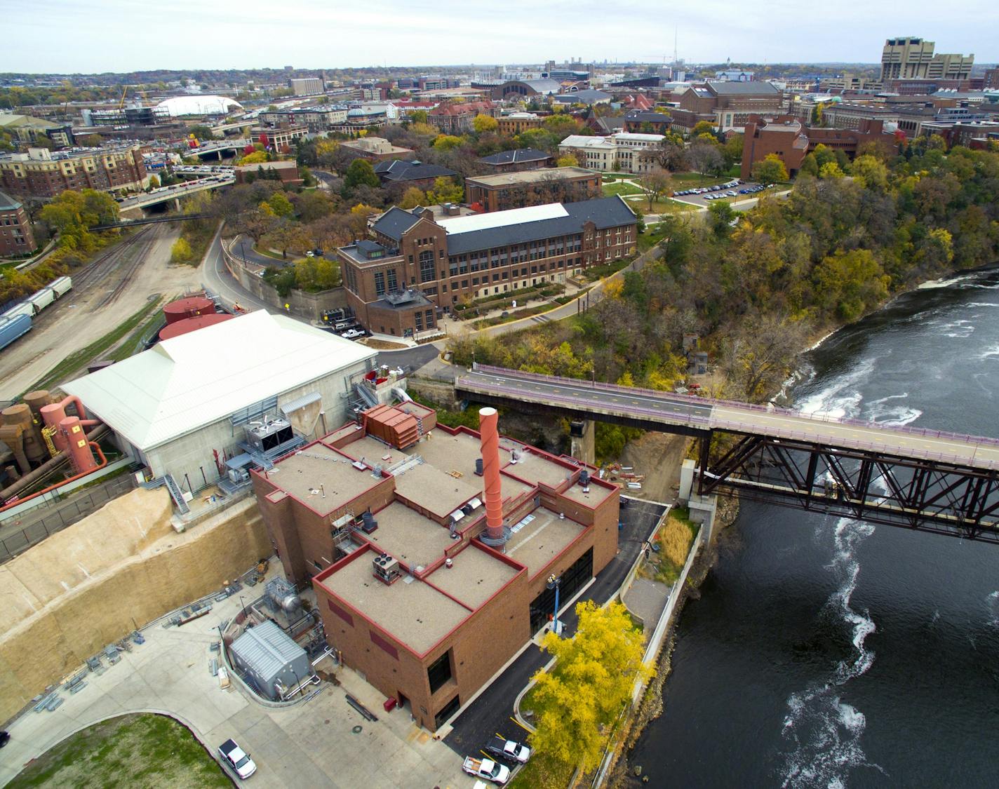 The University of Minnesota relaunched the "Old Main Heating Plant," which is twice as efficient as the old facility.