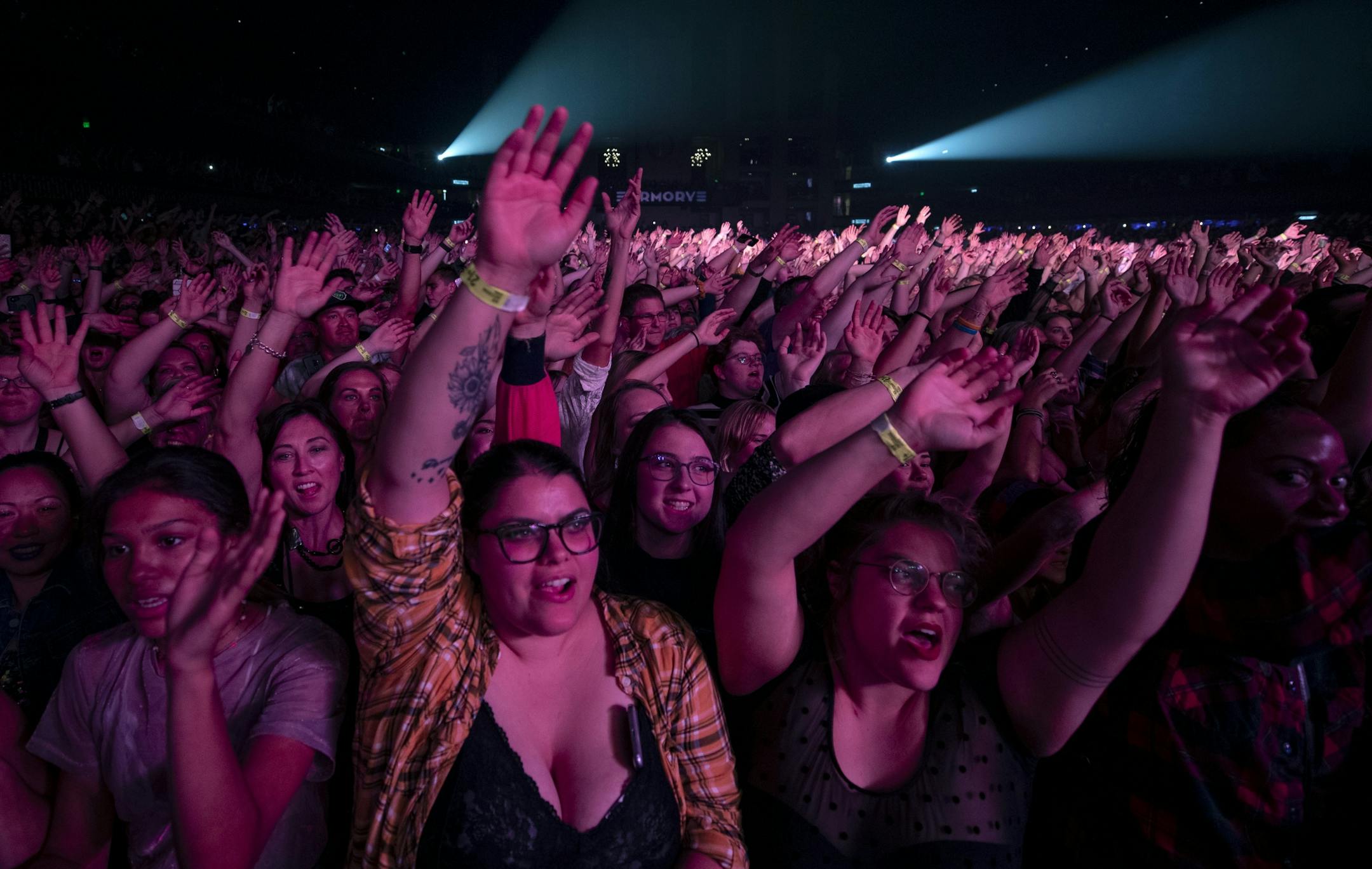 Fans watched Lizzo as she performed at The Armory in Minneapolis.