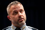 Minneapolis Police Chief Brian O'Hara announces charges against fourteen Minneapolis gang members with possession of machine guns, fentanyl traffickin