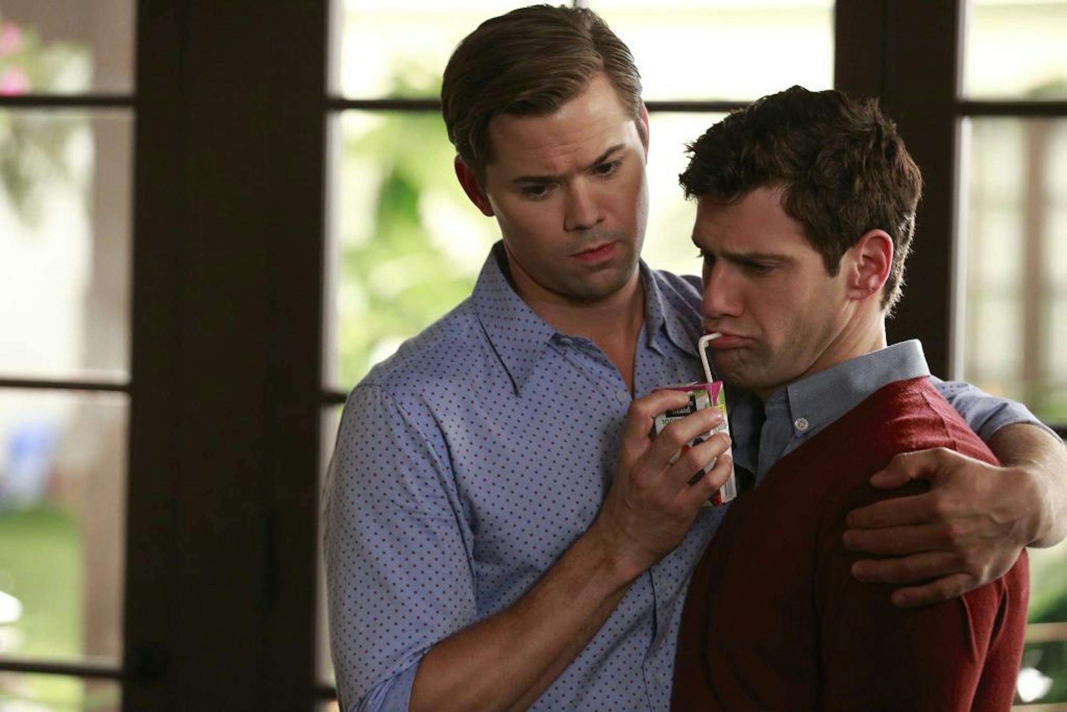 THE NEW NORMAL -- "Pardon Me" Episode 109 -- Pictured: (l-r) Andrew Rannells as Bryan, Justin Bartha as David --