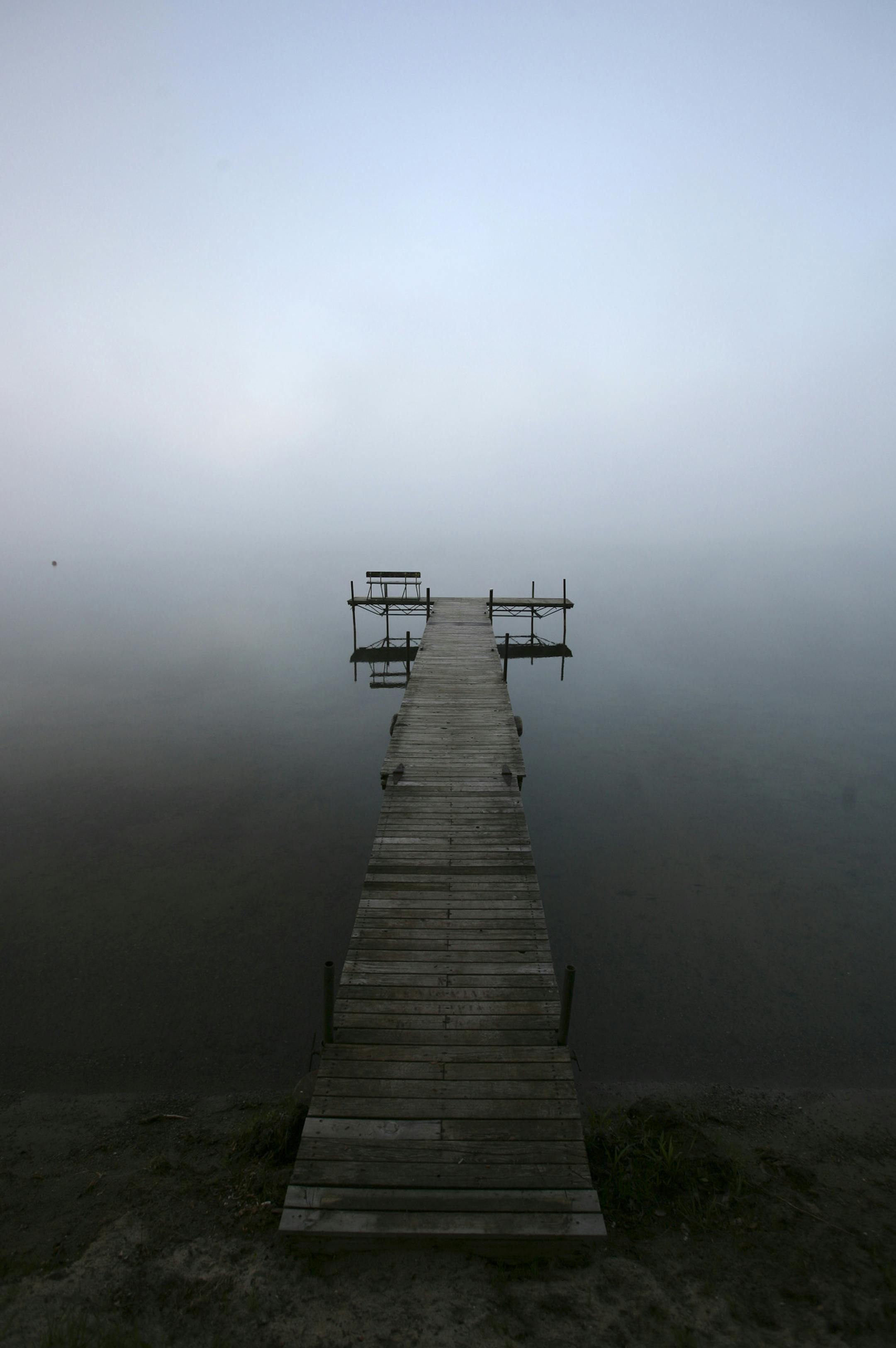 The dock at Crow Wing Crest Lodge outside Akeley, Minn.