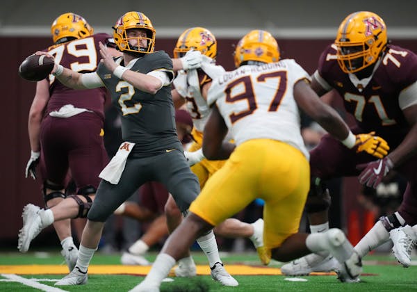 Gophers quarterback Tanner Morgan hopes to return to his 2019 form when he threw 30 touchdown passes.