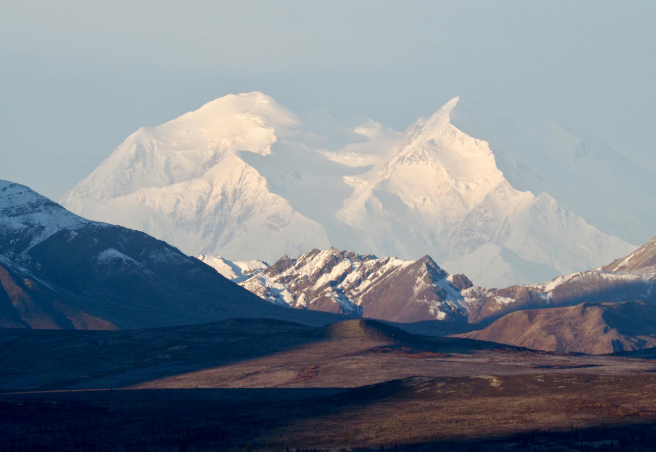 Erik Skon of Stillwater and his wife, Kathy, had just begun a one-day drive into Denali National Park when he captured this ghostly image of the mountain, the tallest in North America. They had won a lottery allowing them to enter the park after it closed for the season.