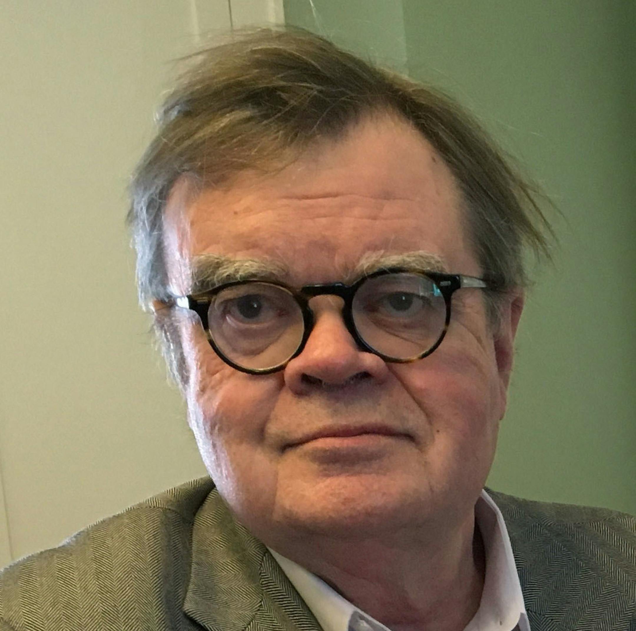 In this Friday, Feb. 23, 20189 photo, Garrison Keillor poses for a photo in Minneapolis. Keillor discusses allegations of sexual harassment in his first extended interview since Minnesota Public Radio severed ties with the former "A Prairie Home Companion" creator and host in November. (AP Photo/Jeff Baenen)