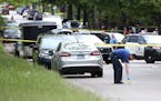 Minneapolis Police investigated the scene of a shooting Monday afternoon. ] Mark Vancleave - mark.vancleave@startribune.com * A shooing left one man d