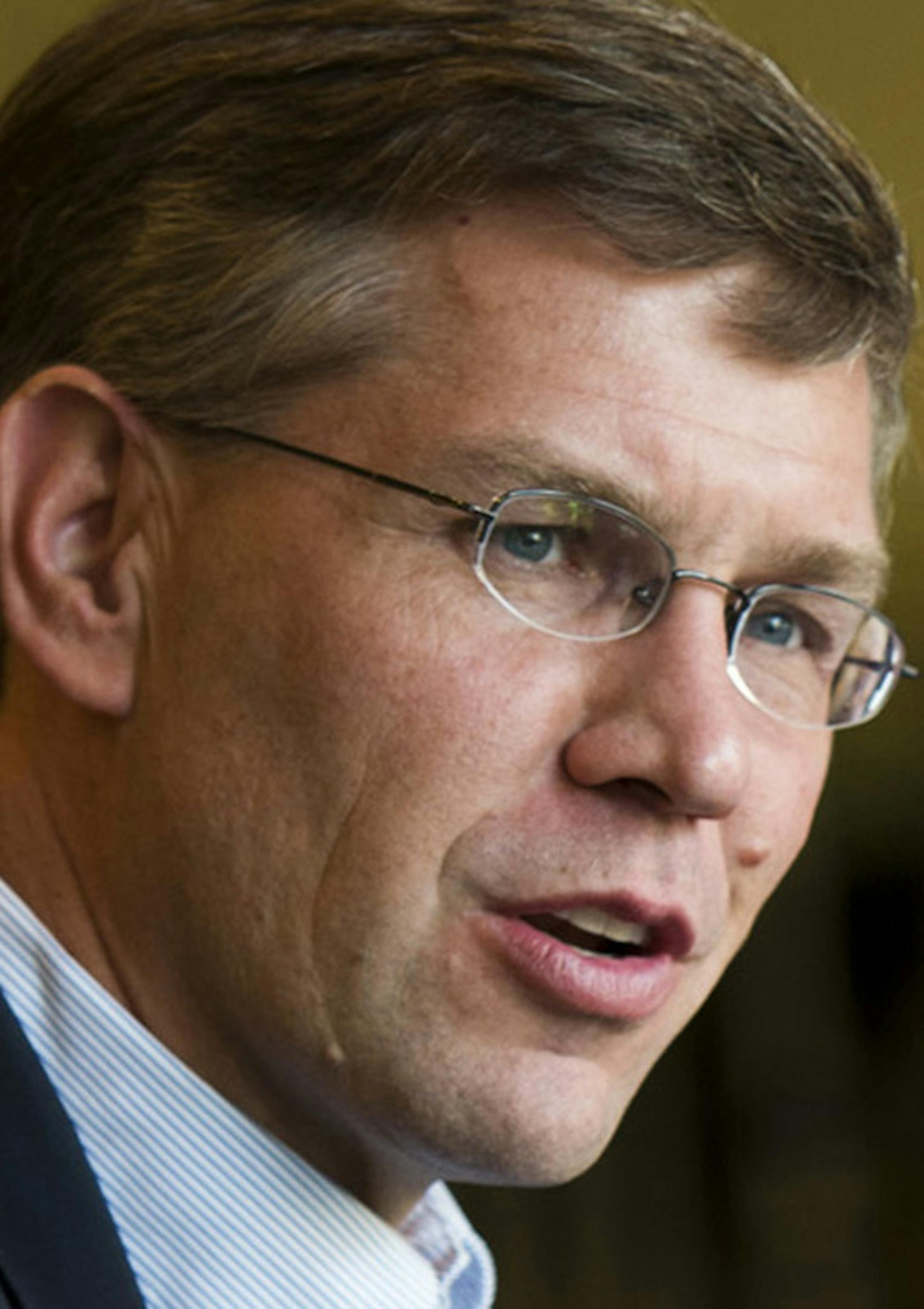 GOP candidate for U.S. Representative in Minn, District 3 Erik Paulsen spoke with seniors at a candidate meet and greet, Friday, October 5, 2012, at Friendship Village in Bloomington ] GLEN STUBBE * gstubbe@startribune.com ORG XMIT: MIN1210081152132540 ORG XMIT: MIN1308071731038066
