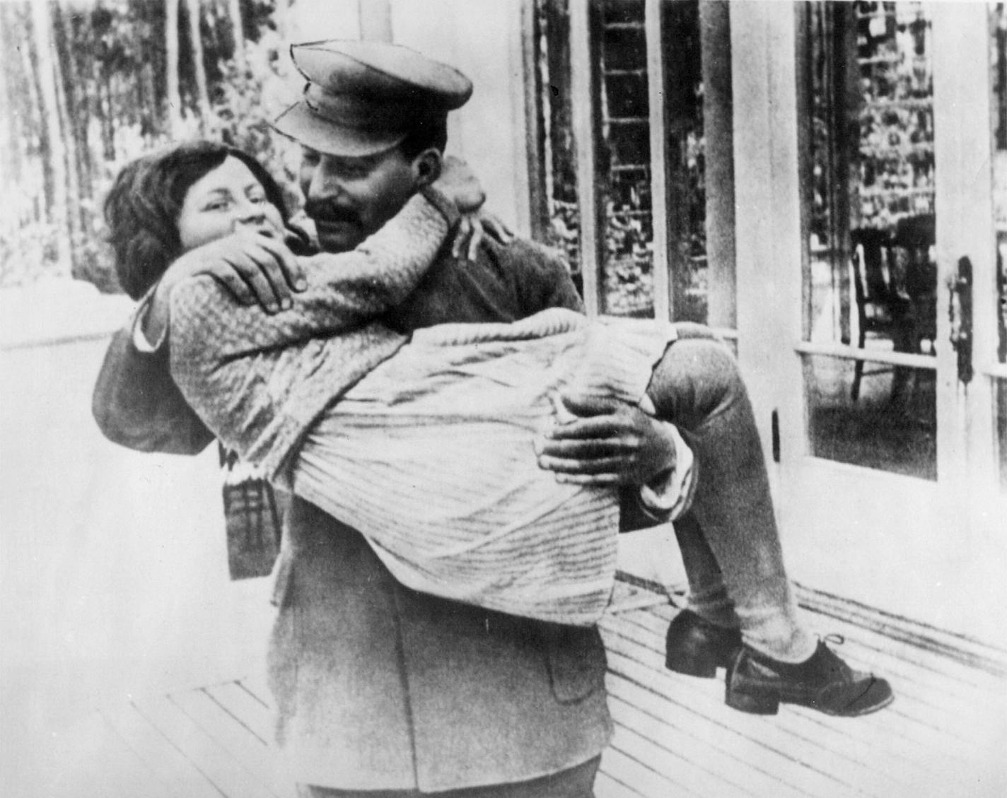 Svetlana Alliluyeva with her father, Joseph Stalin, in 1936.