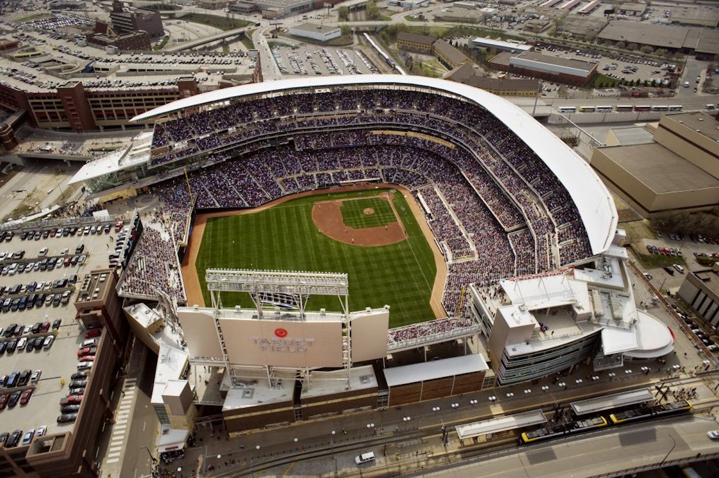 Minnesota Twins meet the Boston Red Socks in their season opener at Target Field, the first regular season game in a brand new stadium.