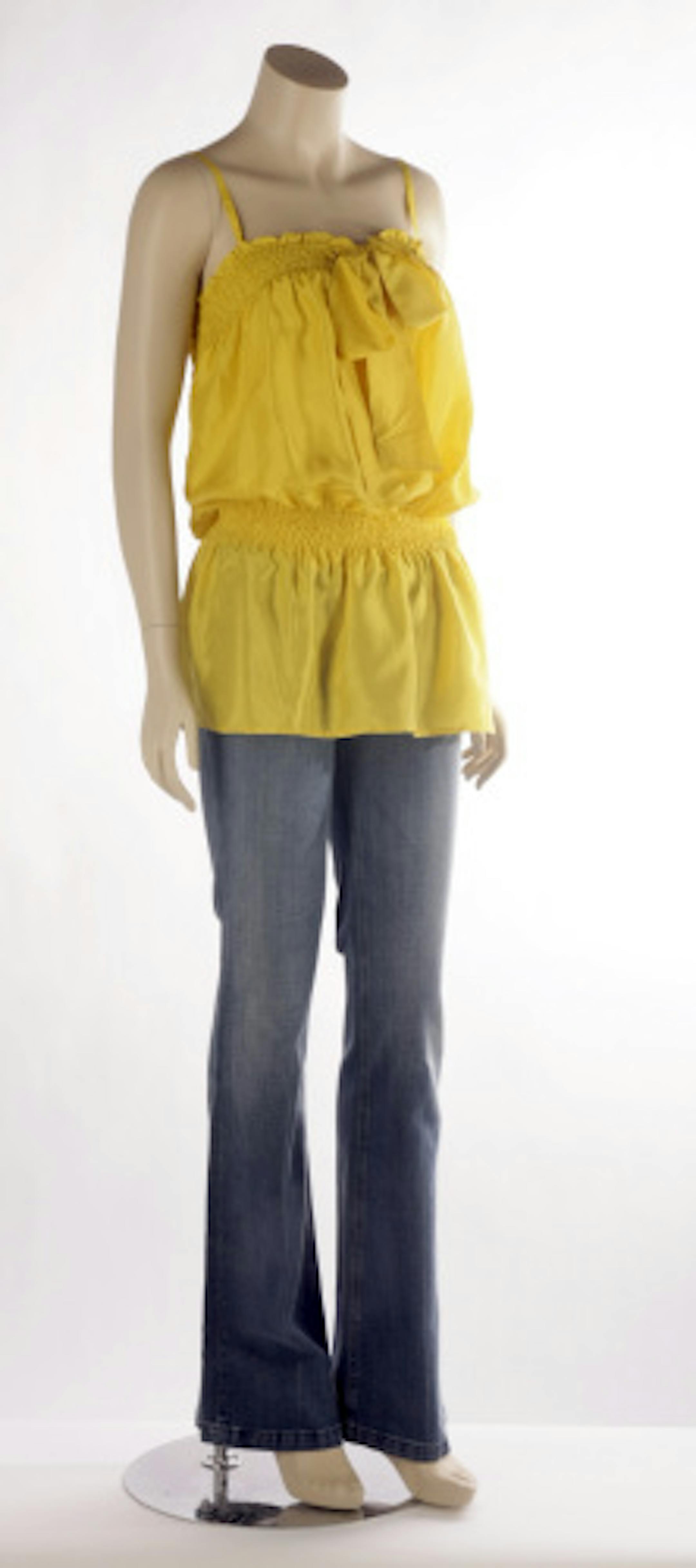 Collective Clothing silk blouse ($49) with Serfontaine X-fit jeans.