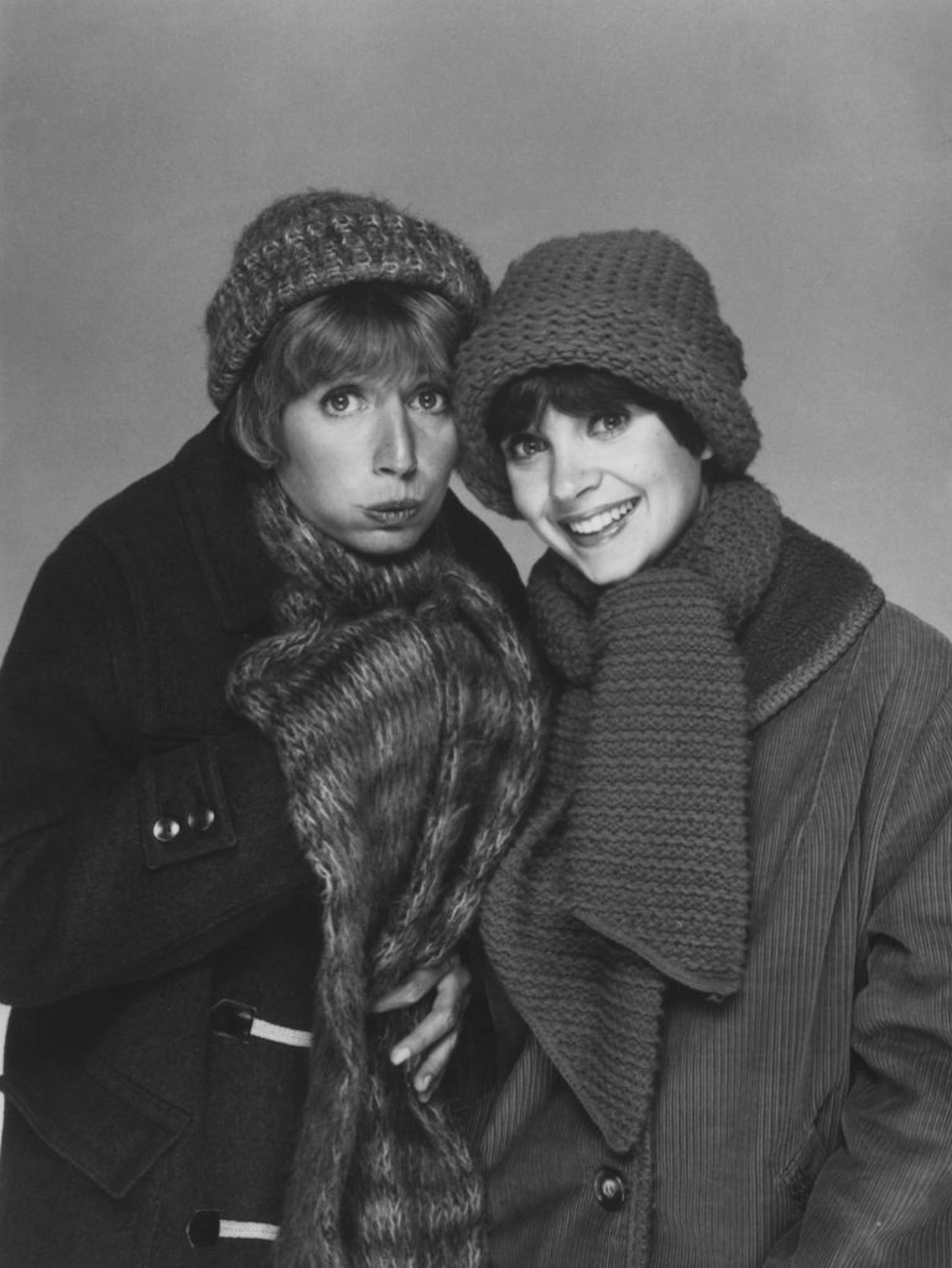 LAVERNE & SHIRLEY --- Penny Marshall (at left, "Laverne") and Cindy Williams (right, "Shirley") star in the television show comedy "Laverne & Shirley." Feb 1978 handout file photo courtesy of ABC Television.