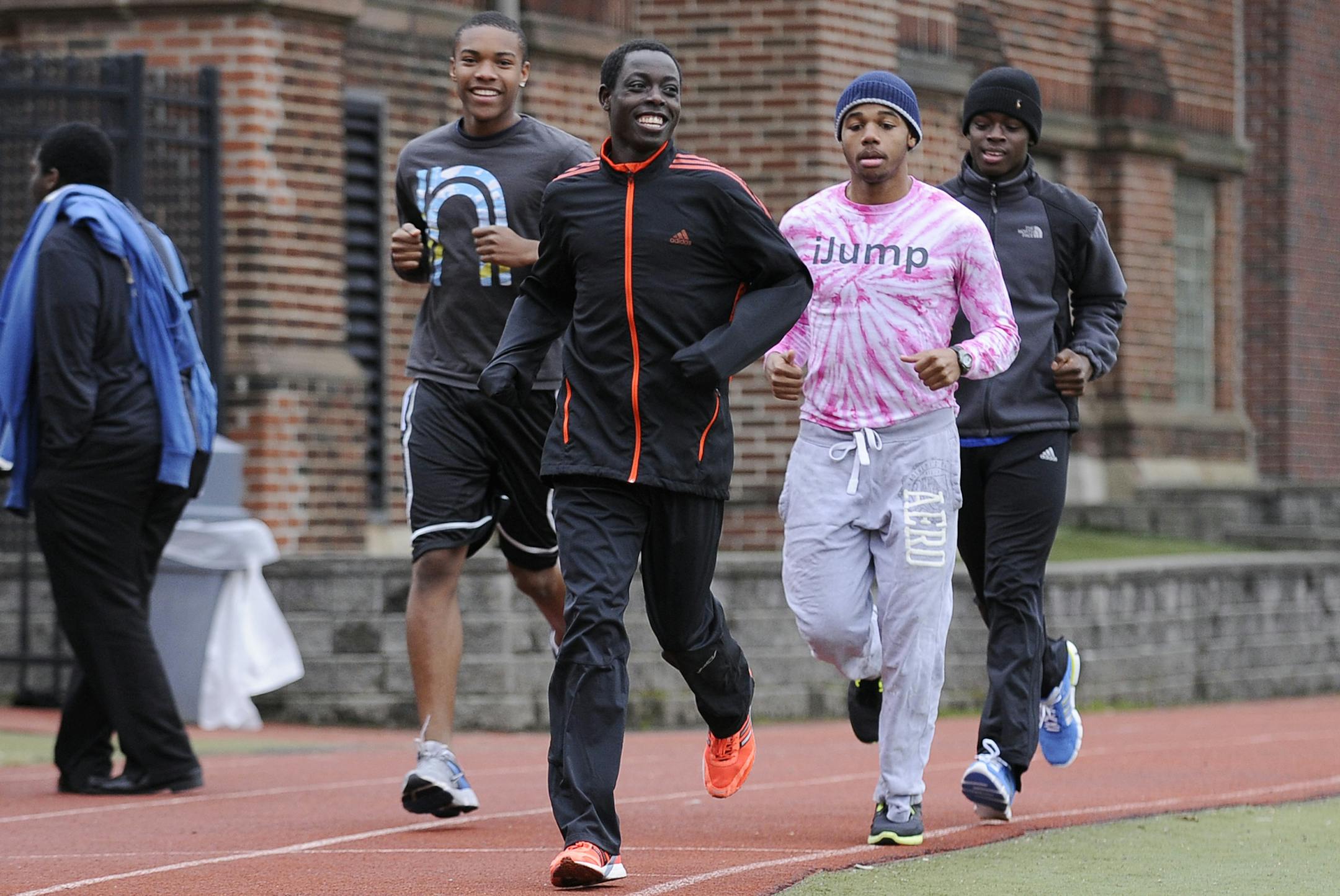 Edward Cheserek, an 18-year-old junior from Kenya, practices with teammates at St. Benedict's Prep in Newark, N.J., which was closed down in the 1970s but now flourishes.
