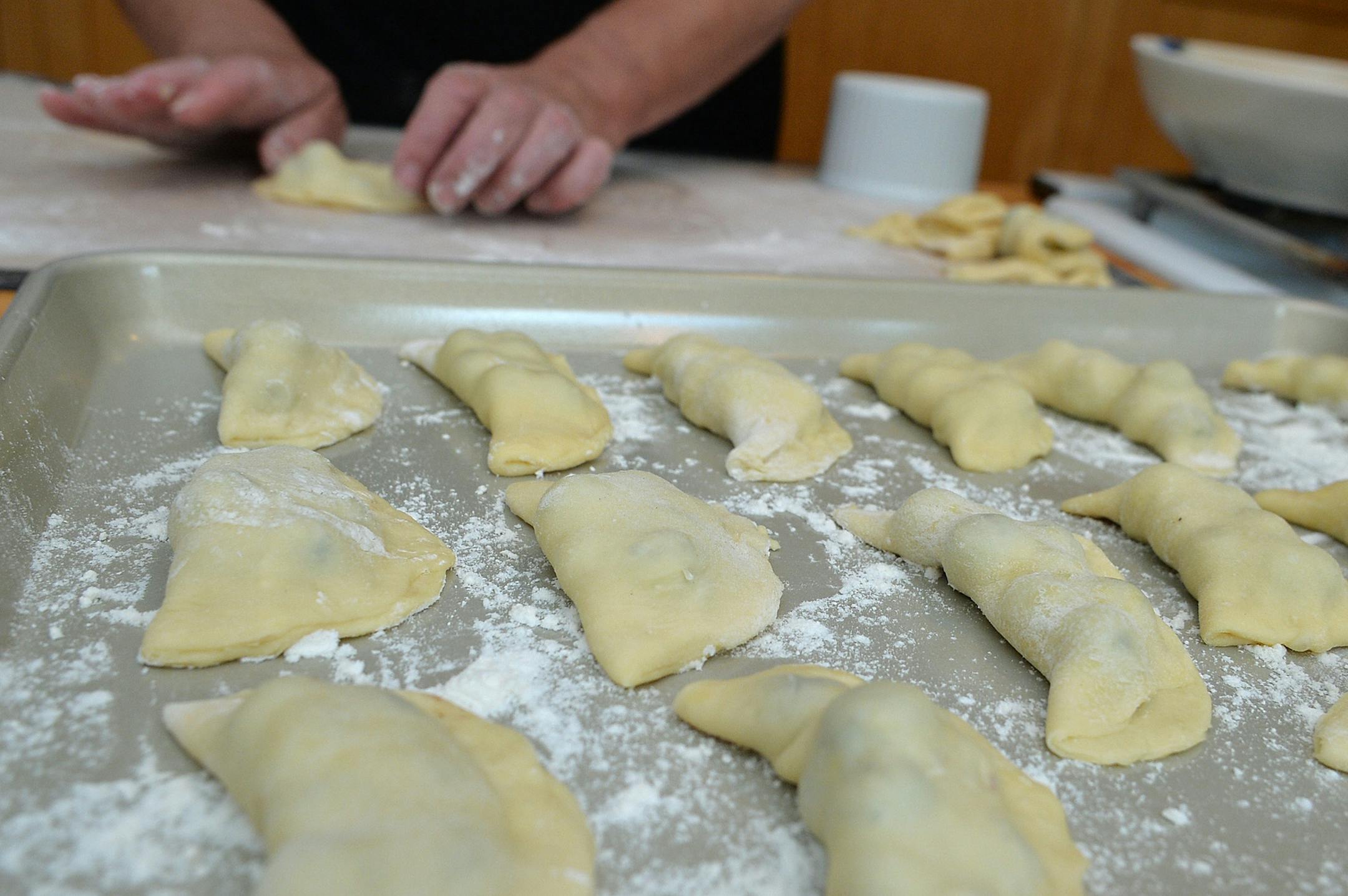 Pierogies before being poached. ] (SPECIAL TO THE STAR TRIBUNE/BRE McGEE)