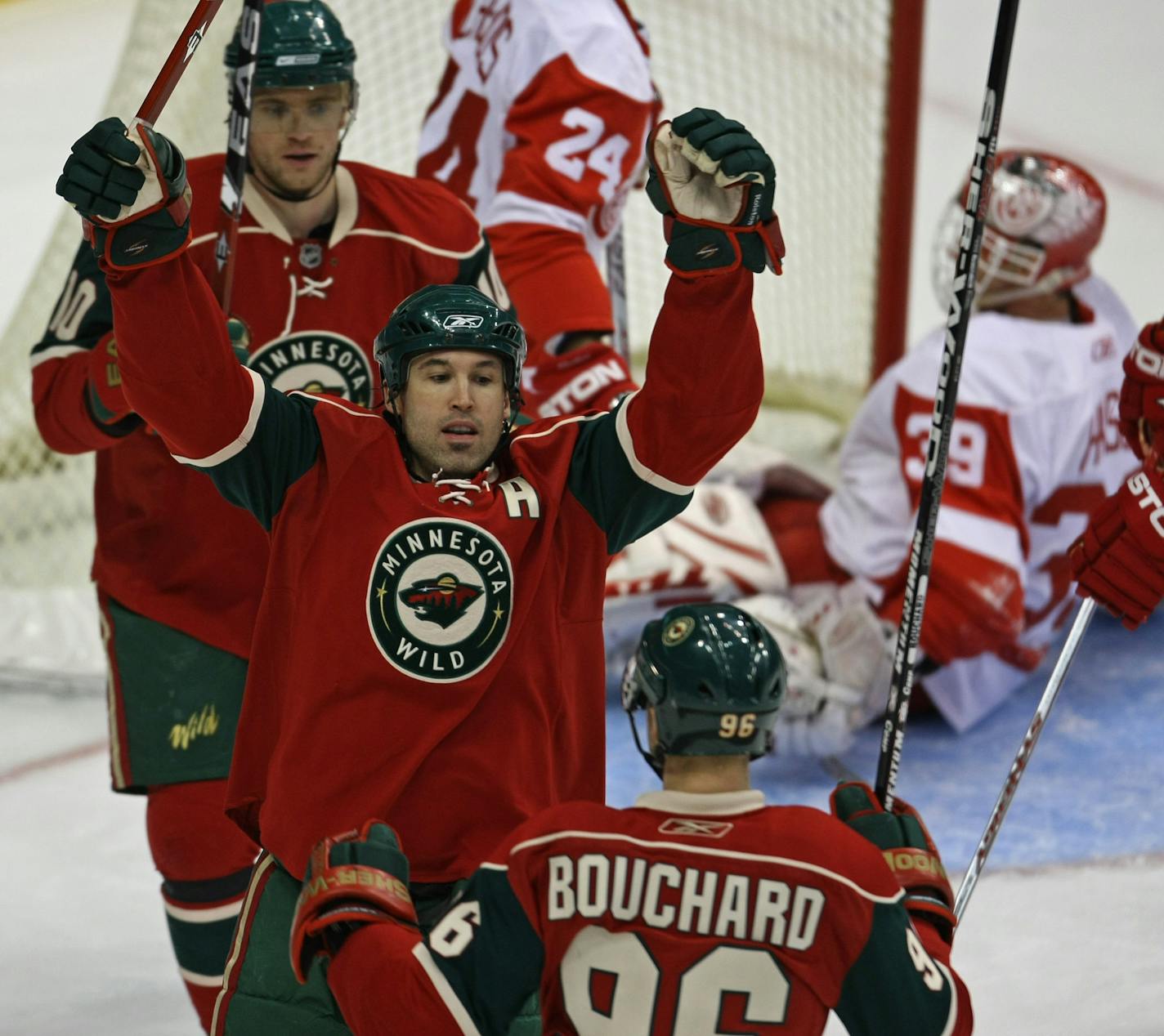 Brian Rolston (center) has seen more ice time the past three years than any Wild forward, and his 96 goals put him second in the team's history books.