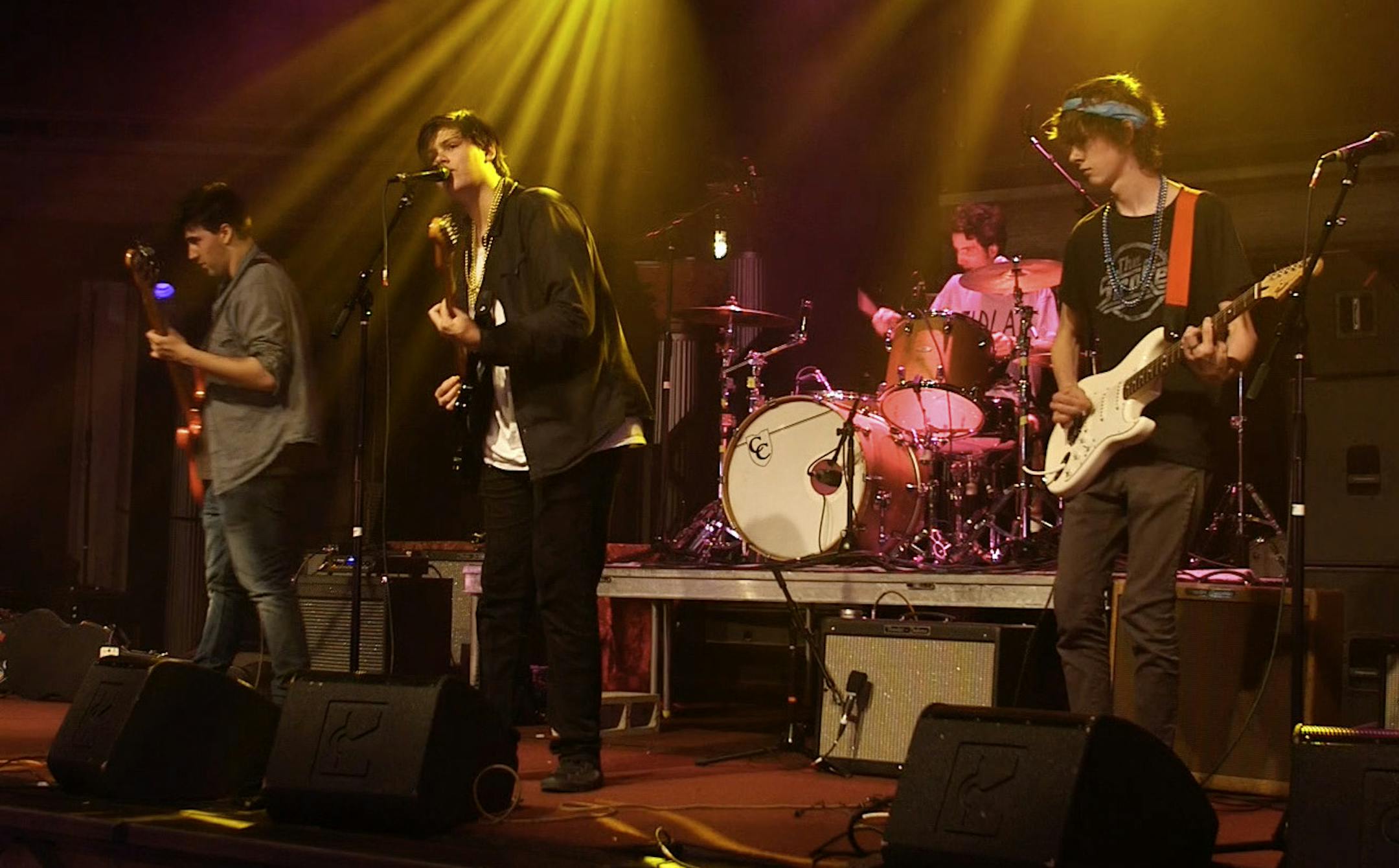 LOC071114 * MATT GILLMER * Stereo Confession warms up before a show at the Varsity Theater. Minneapolis, Minn., June 17, 2014.
