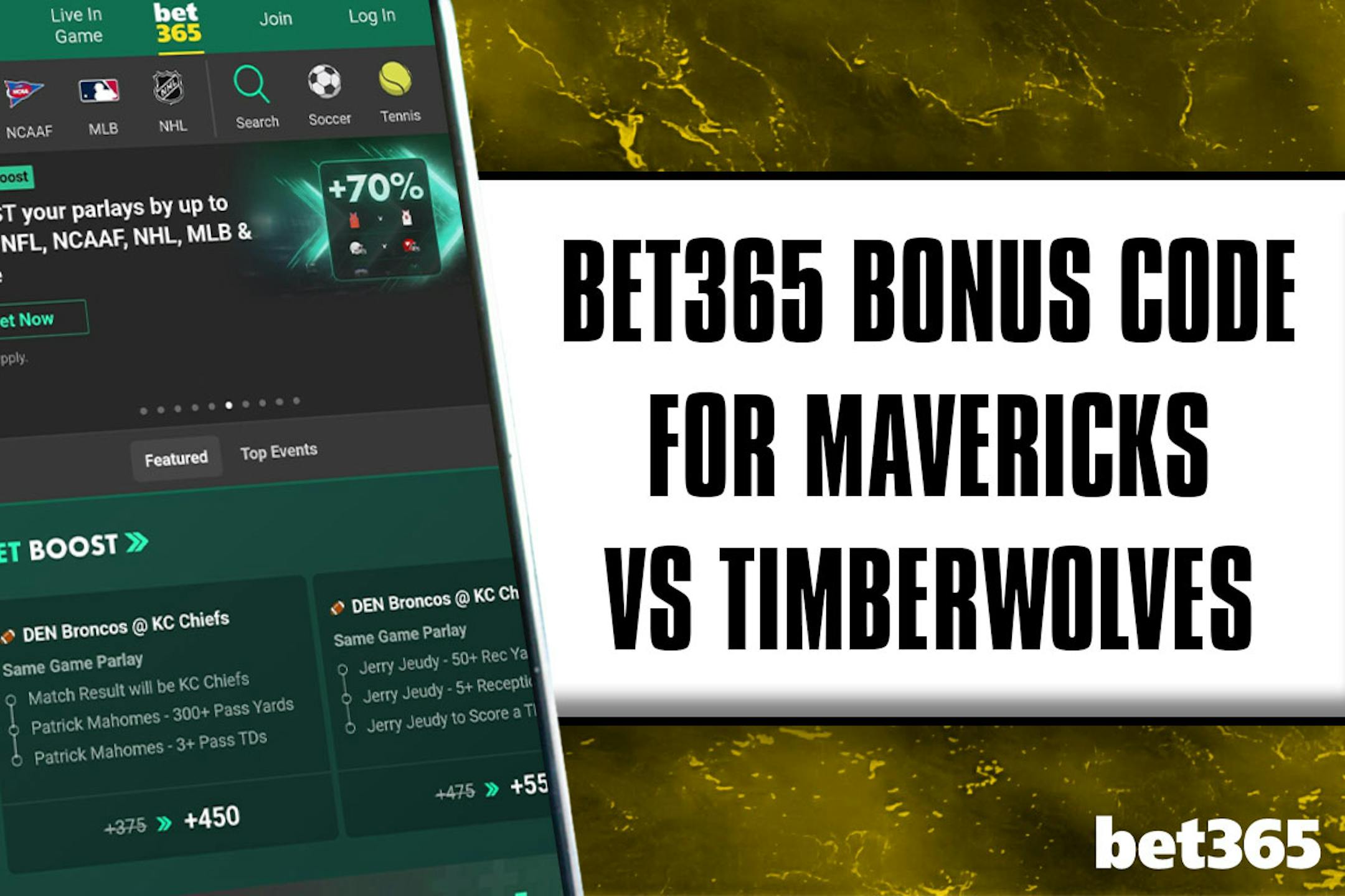 bet365 bonus code mavericks timberwolves