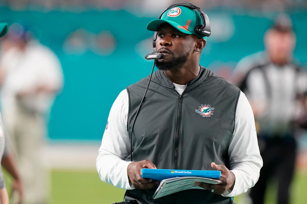 Brian Flores was 24-25 in three seasons as the Dolphins head coach.