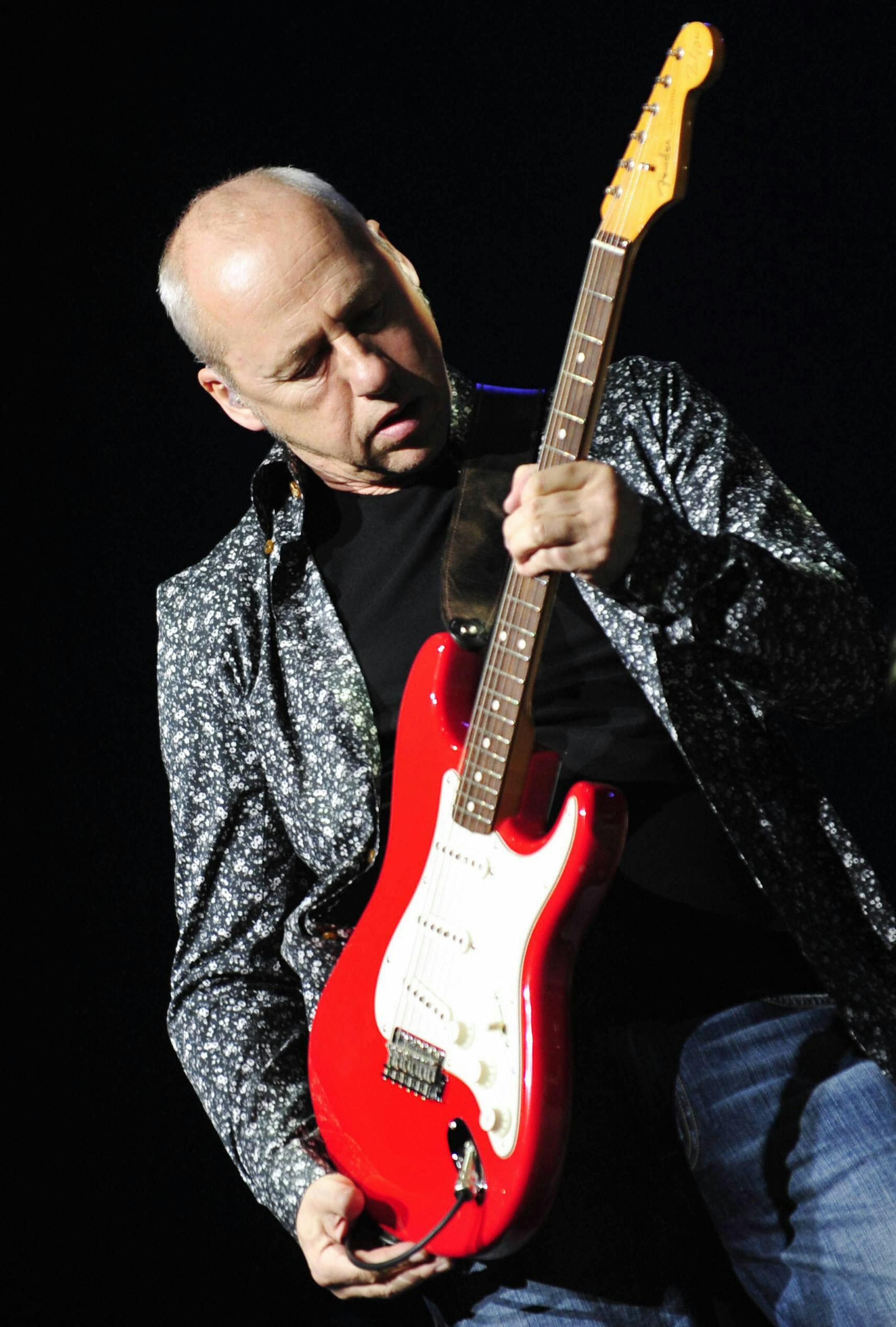 British guitarist Mark Knopfler performed in Mannheim, Germany on April 11, 2008, on the first date of his "Kill to get Crimson" solo tour.