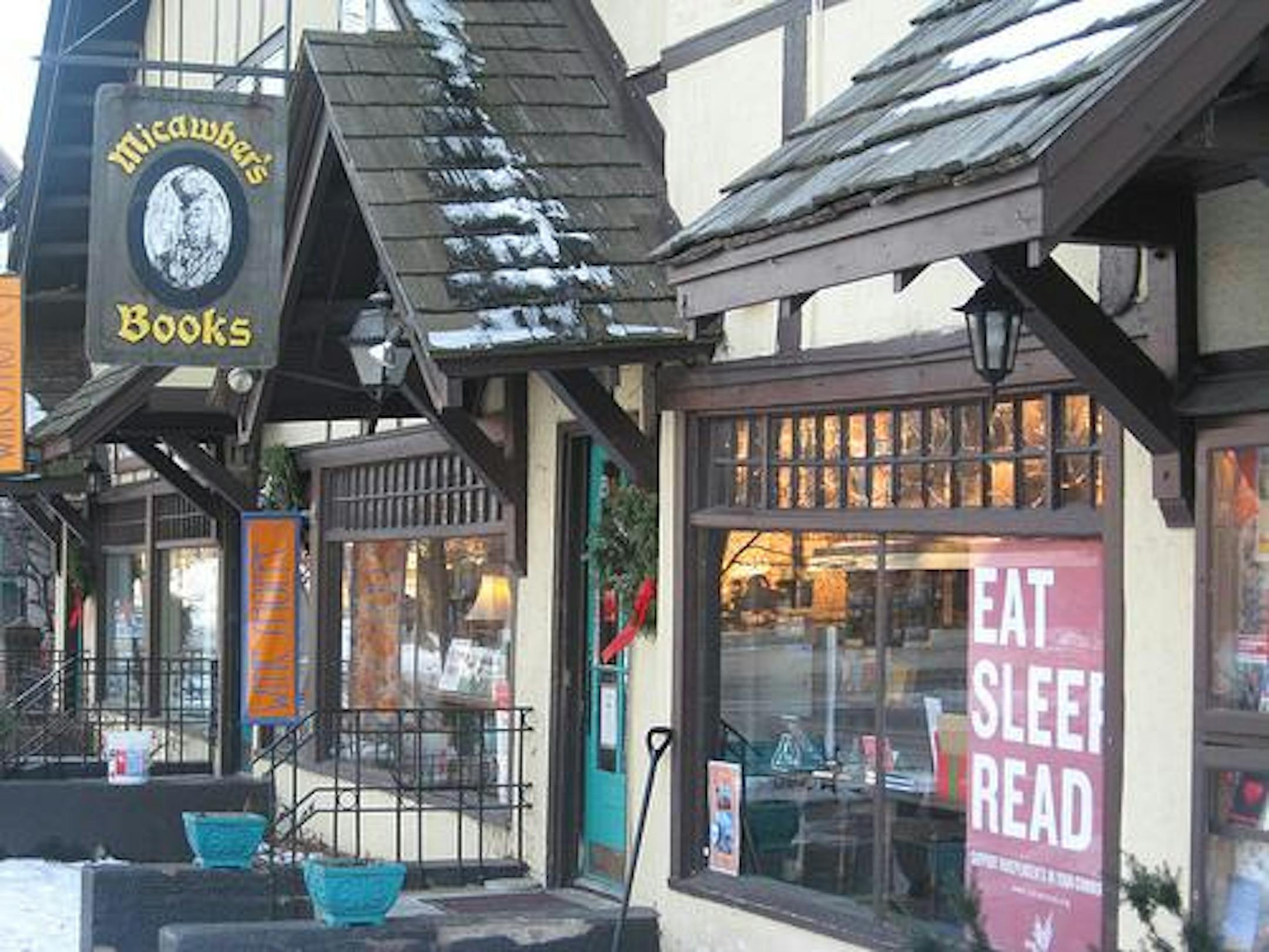The storefront of Micawber's Bookstore in St. Paul.