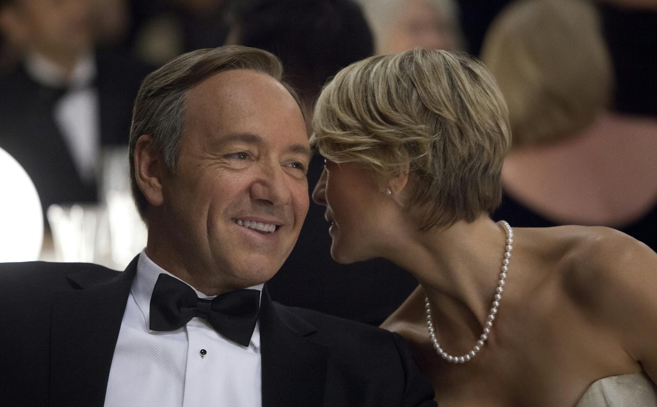 The hit Netflix original series, “House of Cards,” stars Kevin Spacey as Congressman Frank Underwood and Robin Wright as his wife, Claire Underwood.