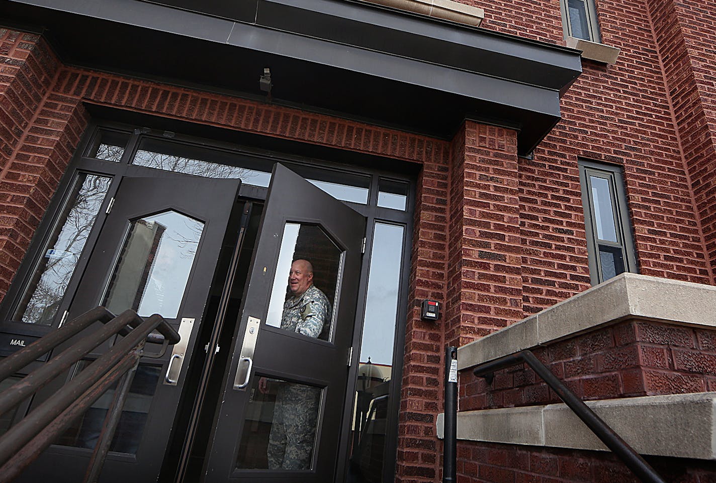 Col. Larry J. Herke stood in the doorway of the Armory in Northfield. ] JIM GEHRZ &#xef; james.gehrz@startribune.com /Northfield, MN / March 16, 2016 /9:30 AM - BACKGROUND INFORMATION: More than 90 percent of Minnesota's National Guard soldiers train in deficient armories, half of which were built more than 50 years ago. Fifty-five percent of the 64 armories in the state are in poor condition and three are actually failing. In small towns across the state, National Guard armories are home to gun