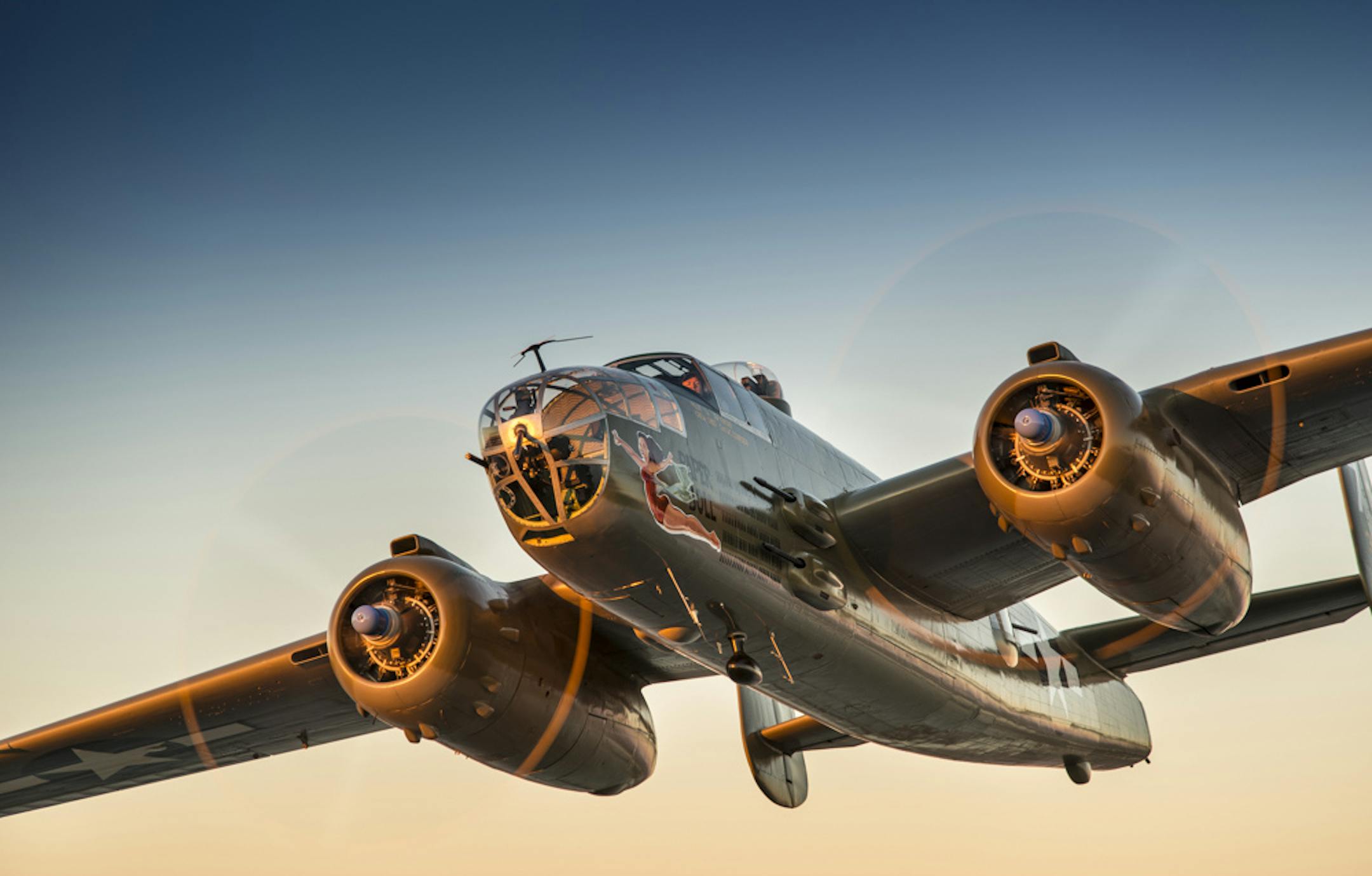 B-25 Mitchell bombers like this one were flown on the famous Doolittle Raid, sending a signal to Japan that U.S. planes could reach their homeland and boosting American morale in the early stages of World War II.