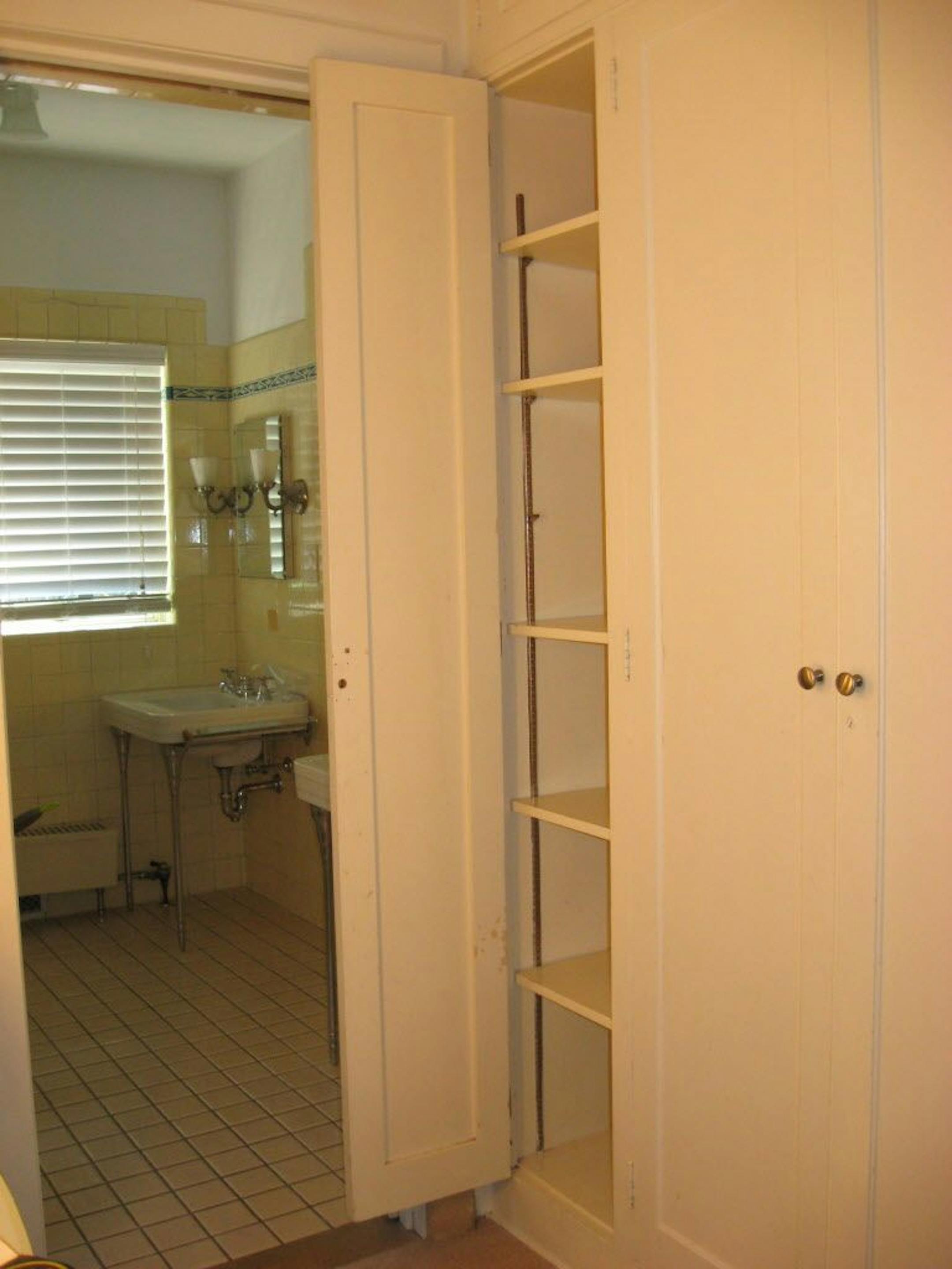 The "before" bathroom and closet.